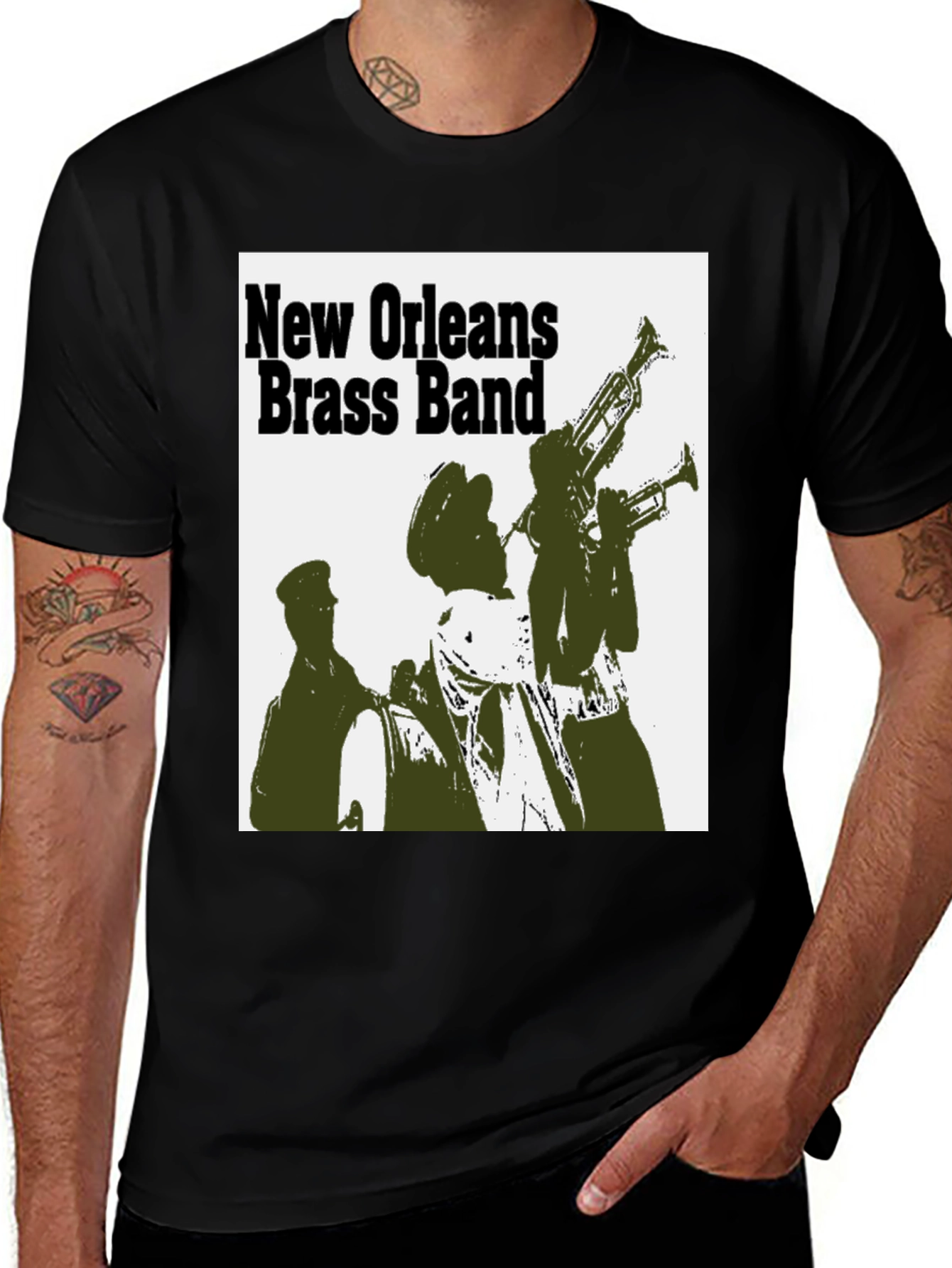 Variant 6 of New Orleans Brass Band Graphic T-Shirt