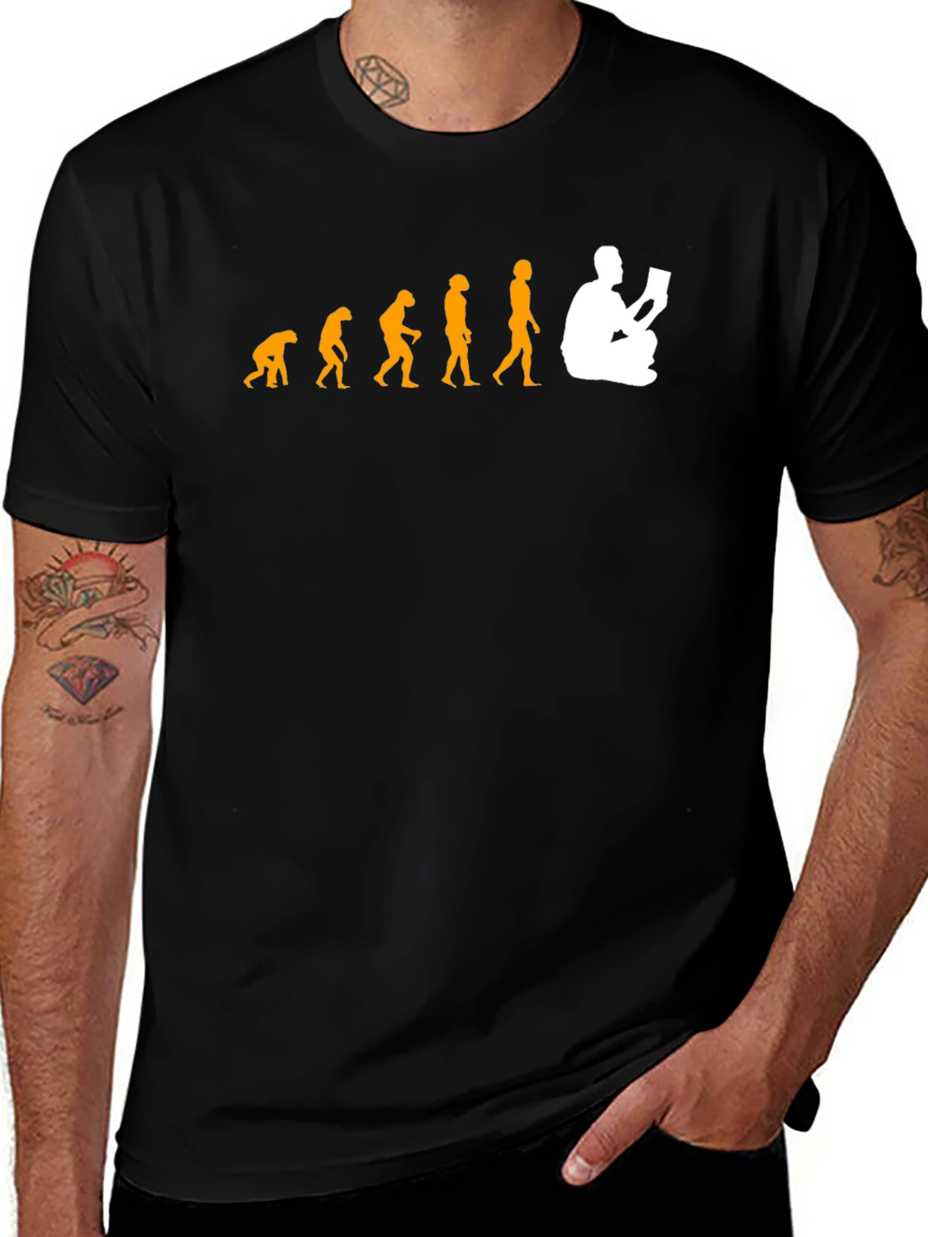 Black Evolution of Reading Black T-Shirt main image
