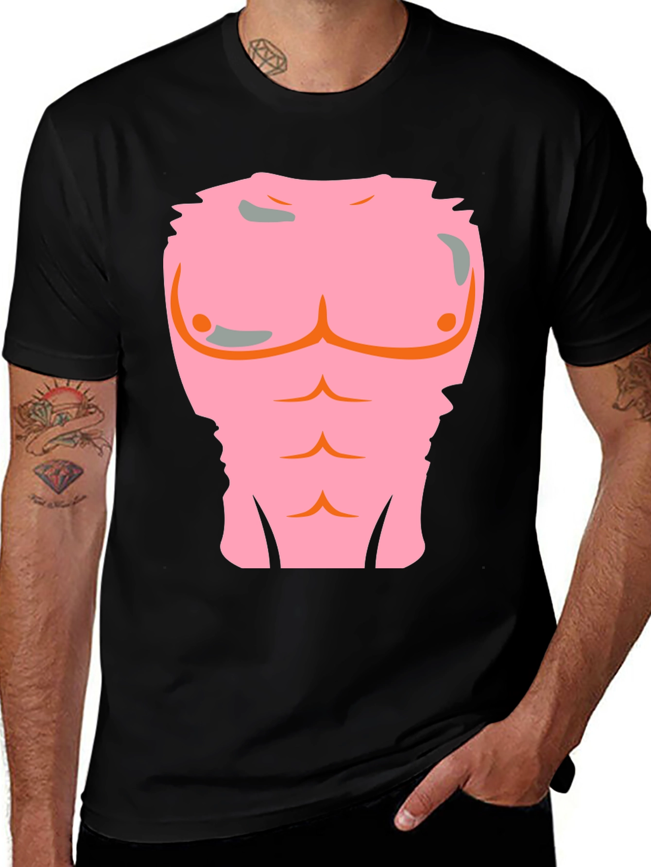 Variant 30 of Funny Abs Graphic Tee - Instant Six Pack T-Shirt