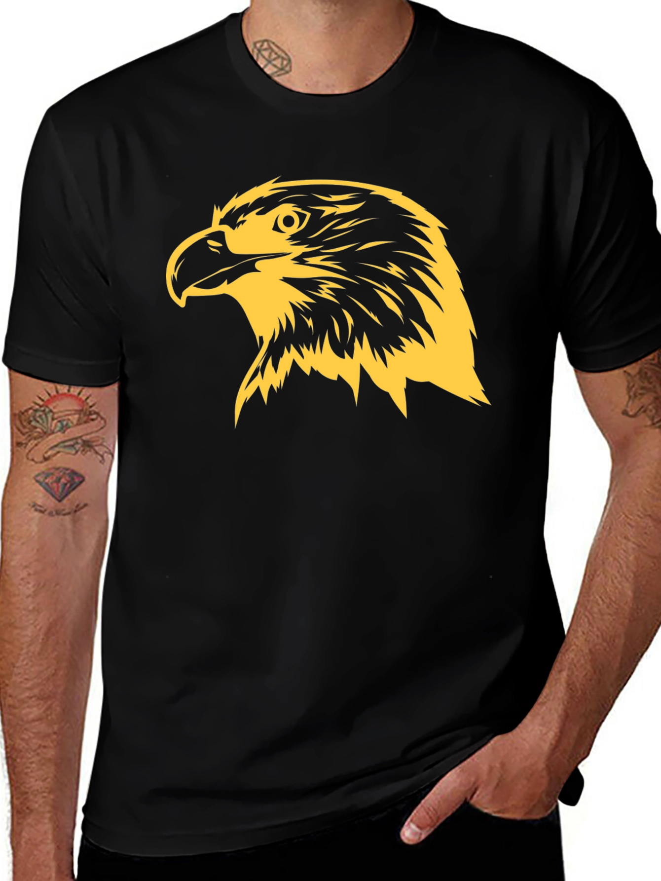 Variant 24 of Black Eagle Graphic Tee - Bold Statement