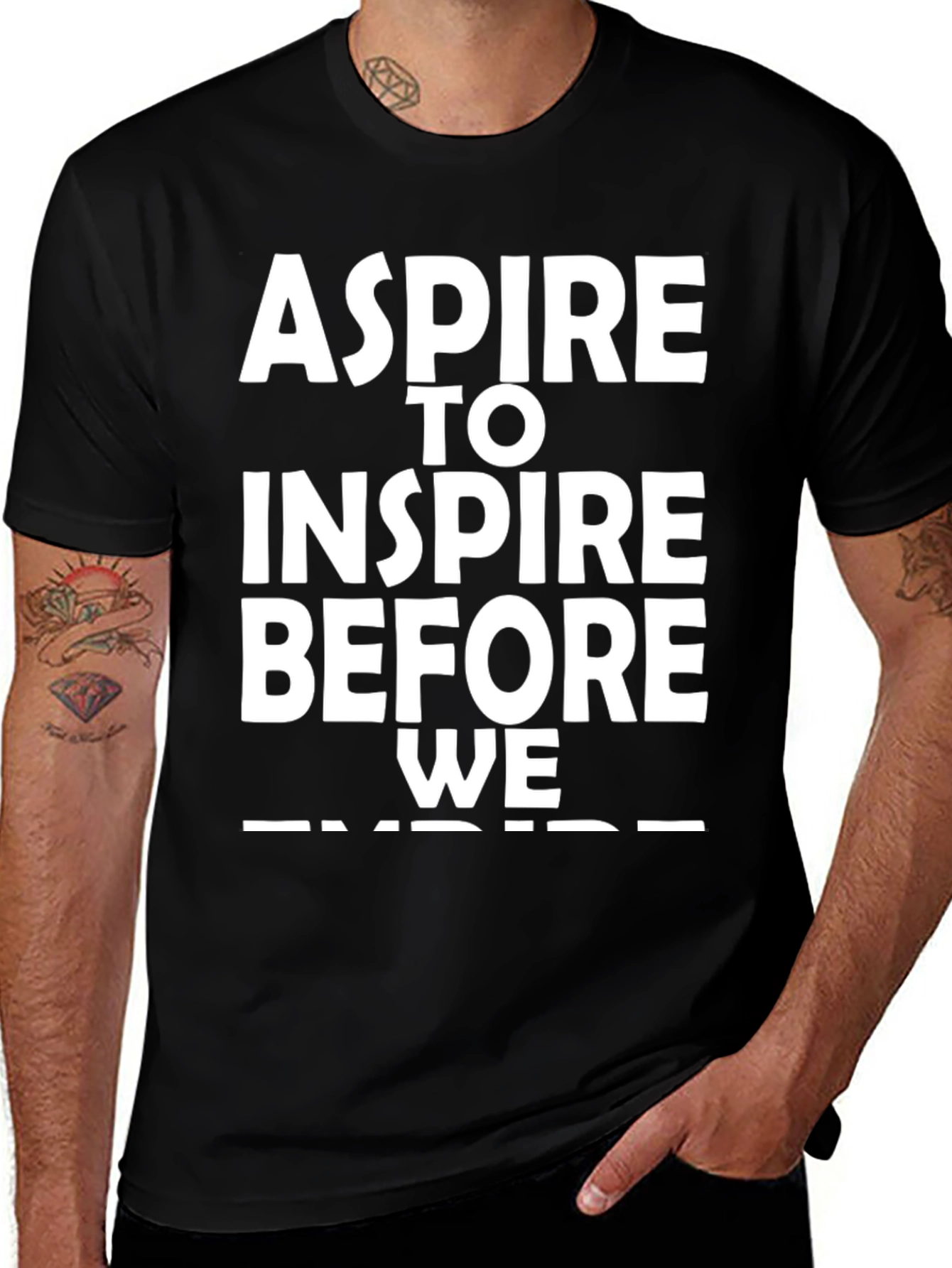Variant 15 of Aspire to Inspire T-Shirt - Motivational Graphic Tee