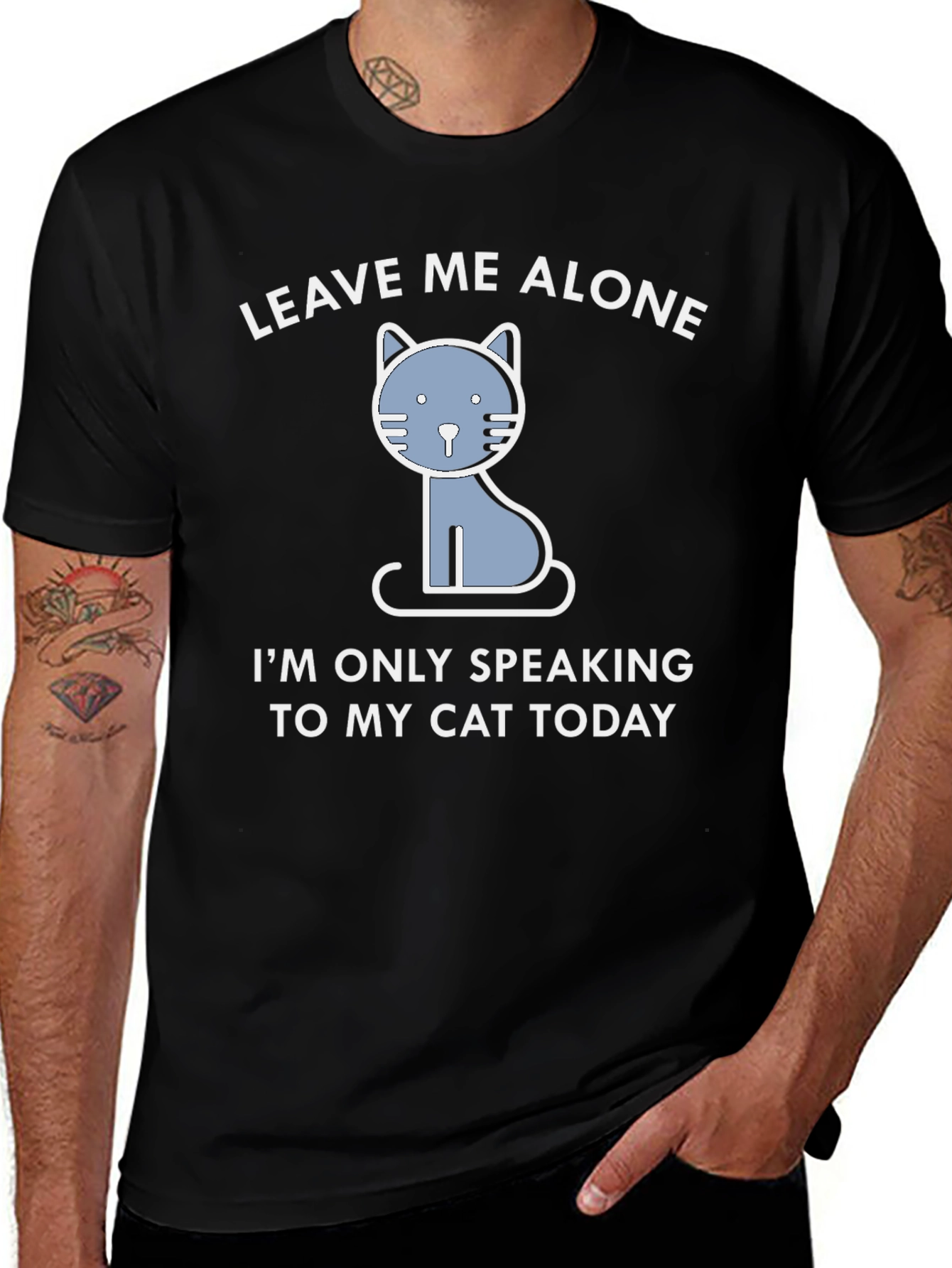 Variant 15 of Leave Me Alone Cat T-Shirt - Funny Graphic Tee