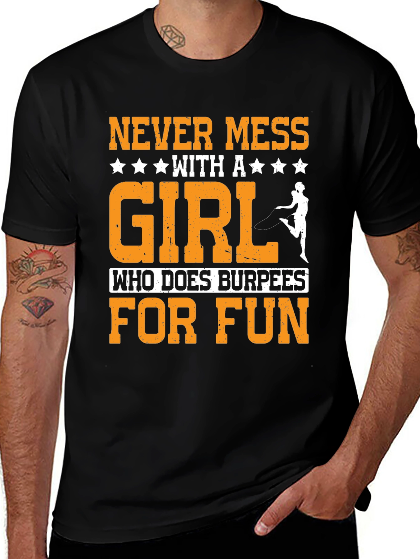 Variant 19 of Never Mess with Burpees Girl T-Shirt