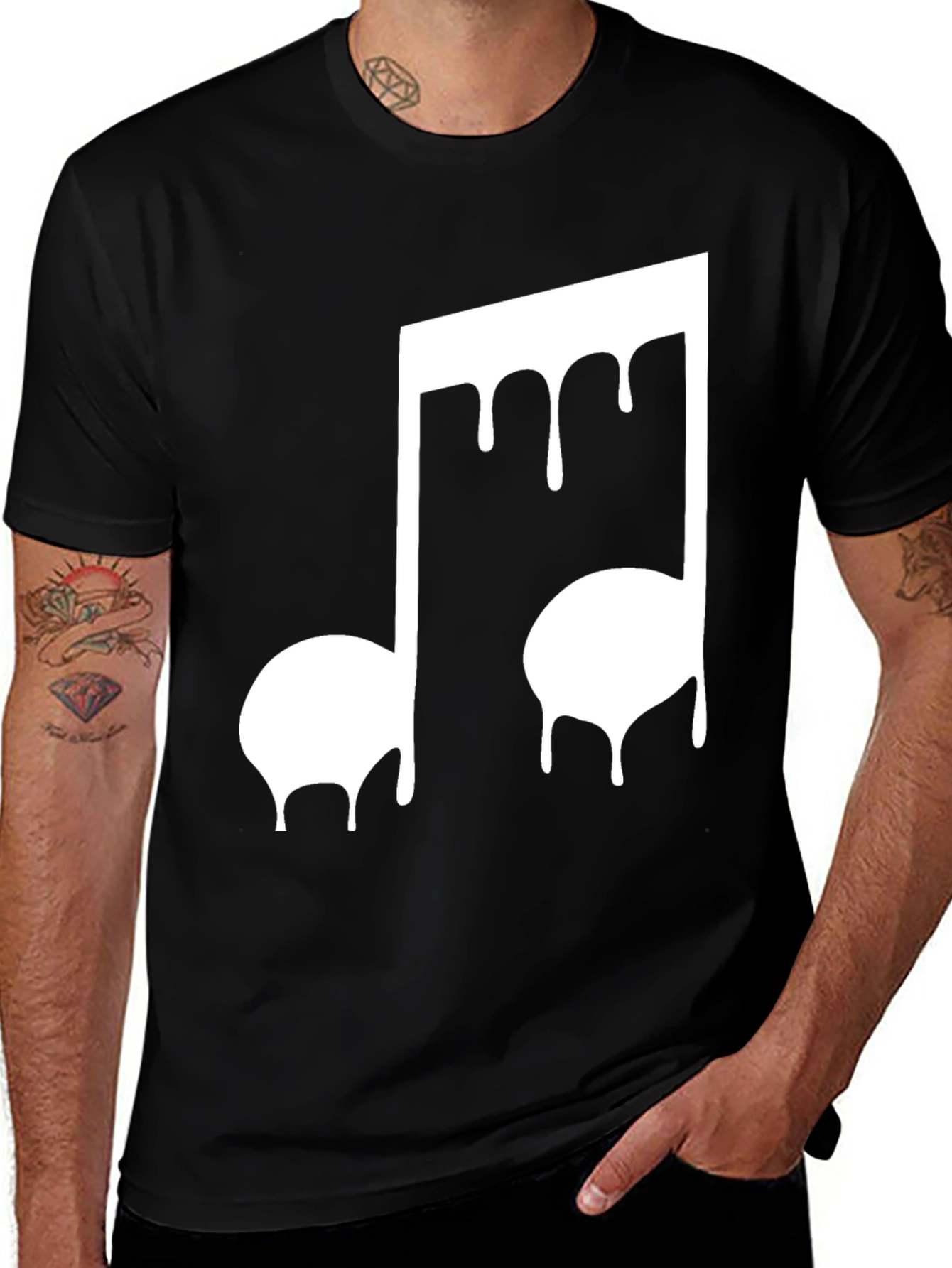 Variant 19 of Cool Dripping Music Note Graphic Tee