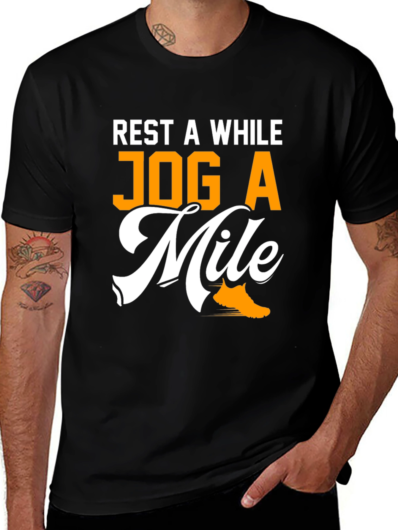 Variant 18 of Rest A While Jog A Mile Graphic T-Shirt