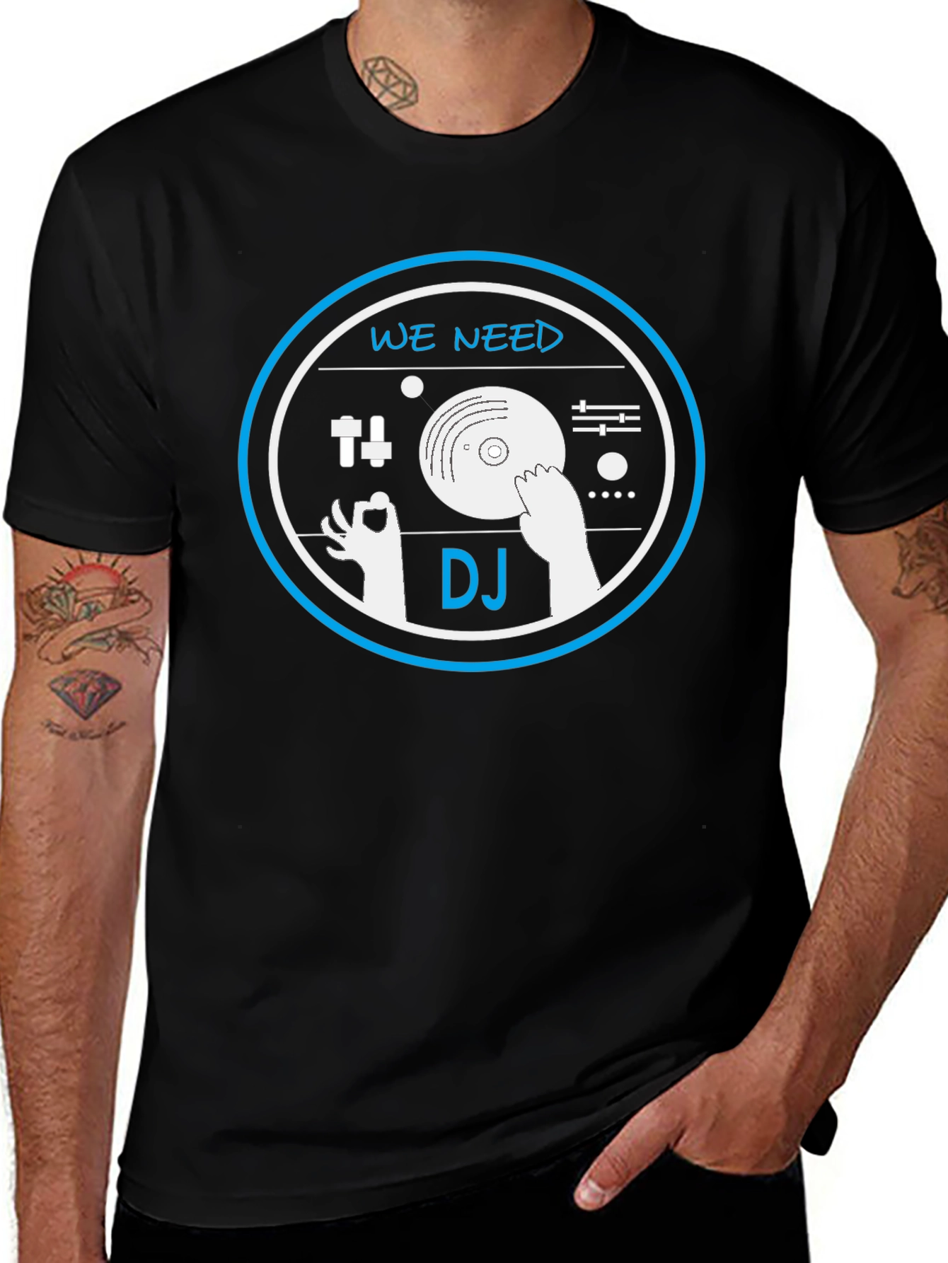 Variant 16 of We Need DJ T-Shirt - Music Lover Graphic Tee