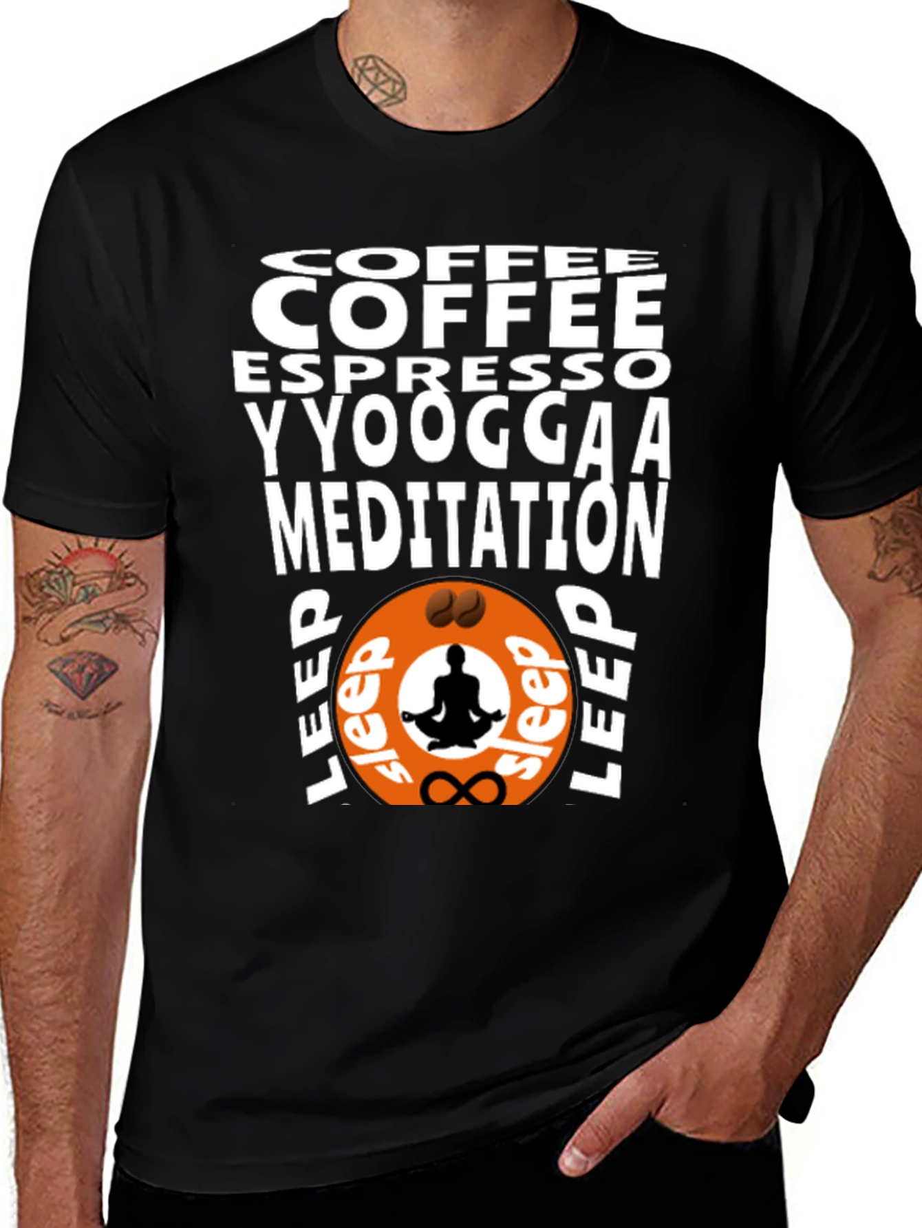 Variant 23 of Coffee Espresso Yoga Meditation T-Shirt