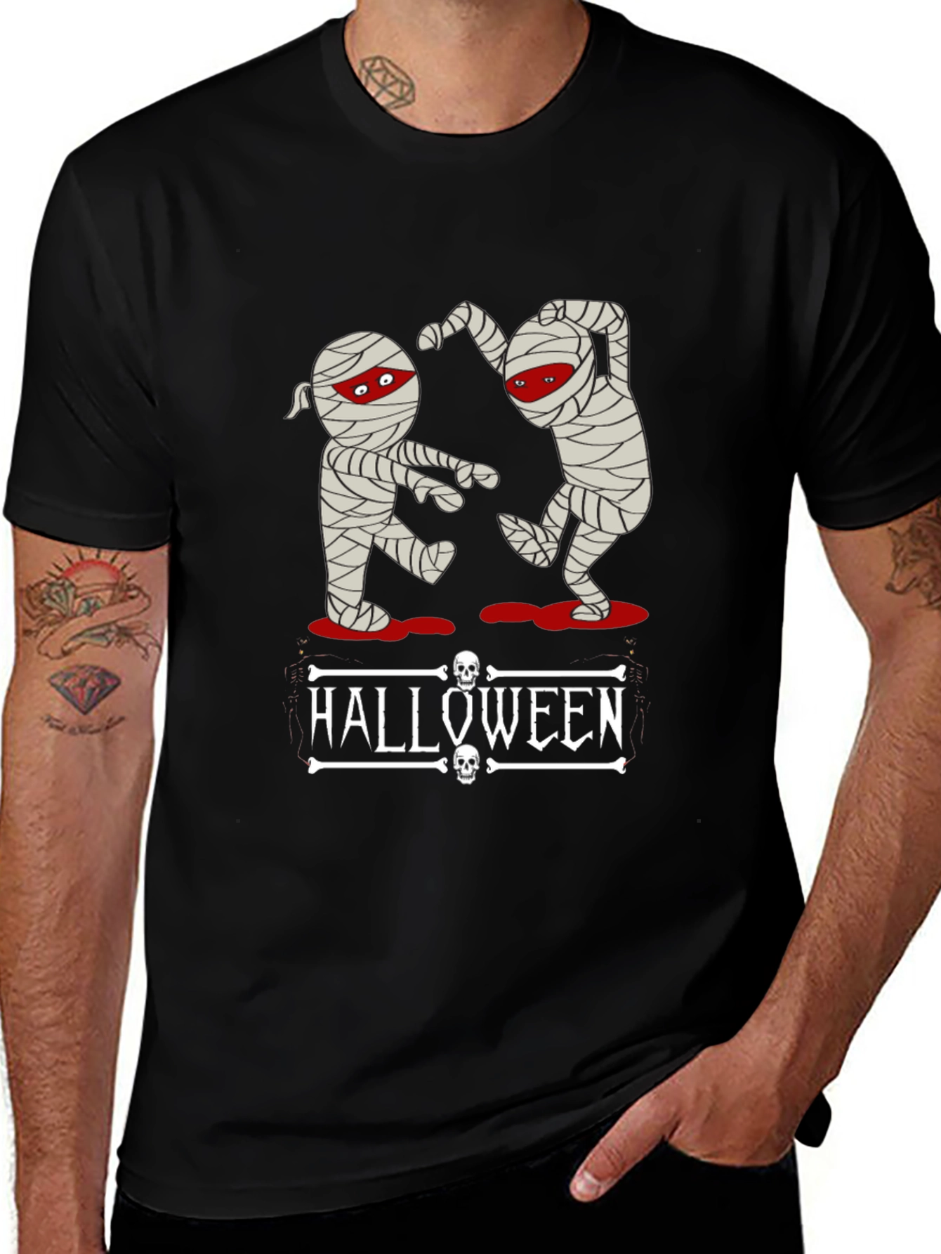 Variant 23 of Halloween Mummy Graphic T-Shirt - Spooky Season Fun!