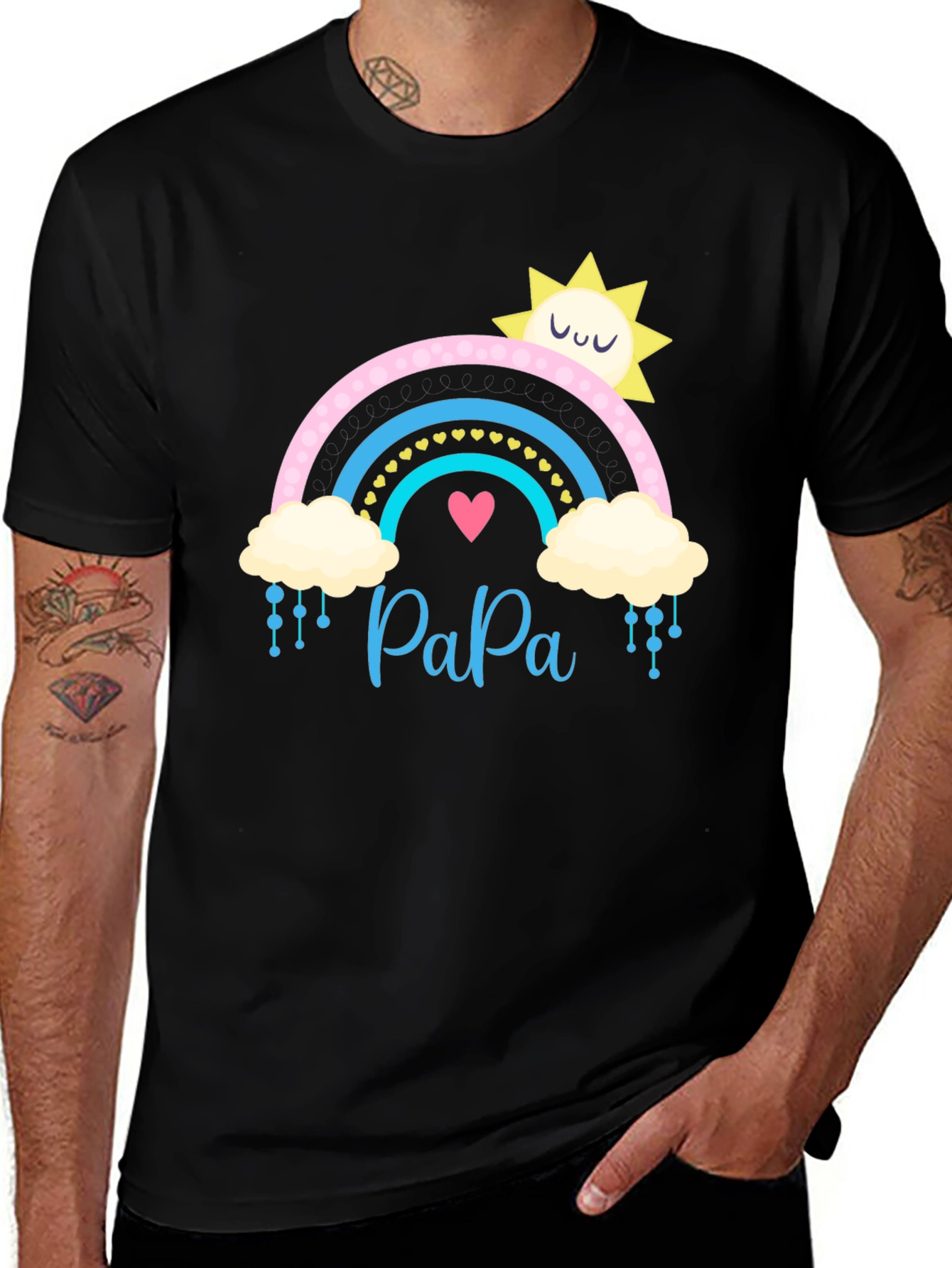 Rainbow Papa T-Shirt - Cute Father's Day Tee