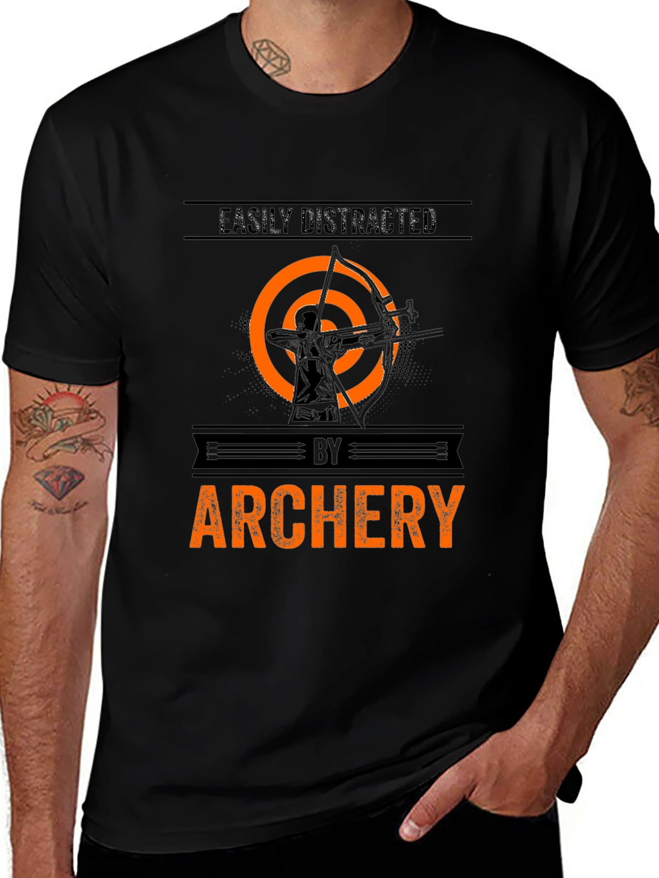 Variant 24 of Archery Enthusiast T-Shirt - Easily Distracted By Archery