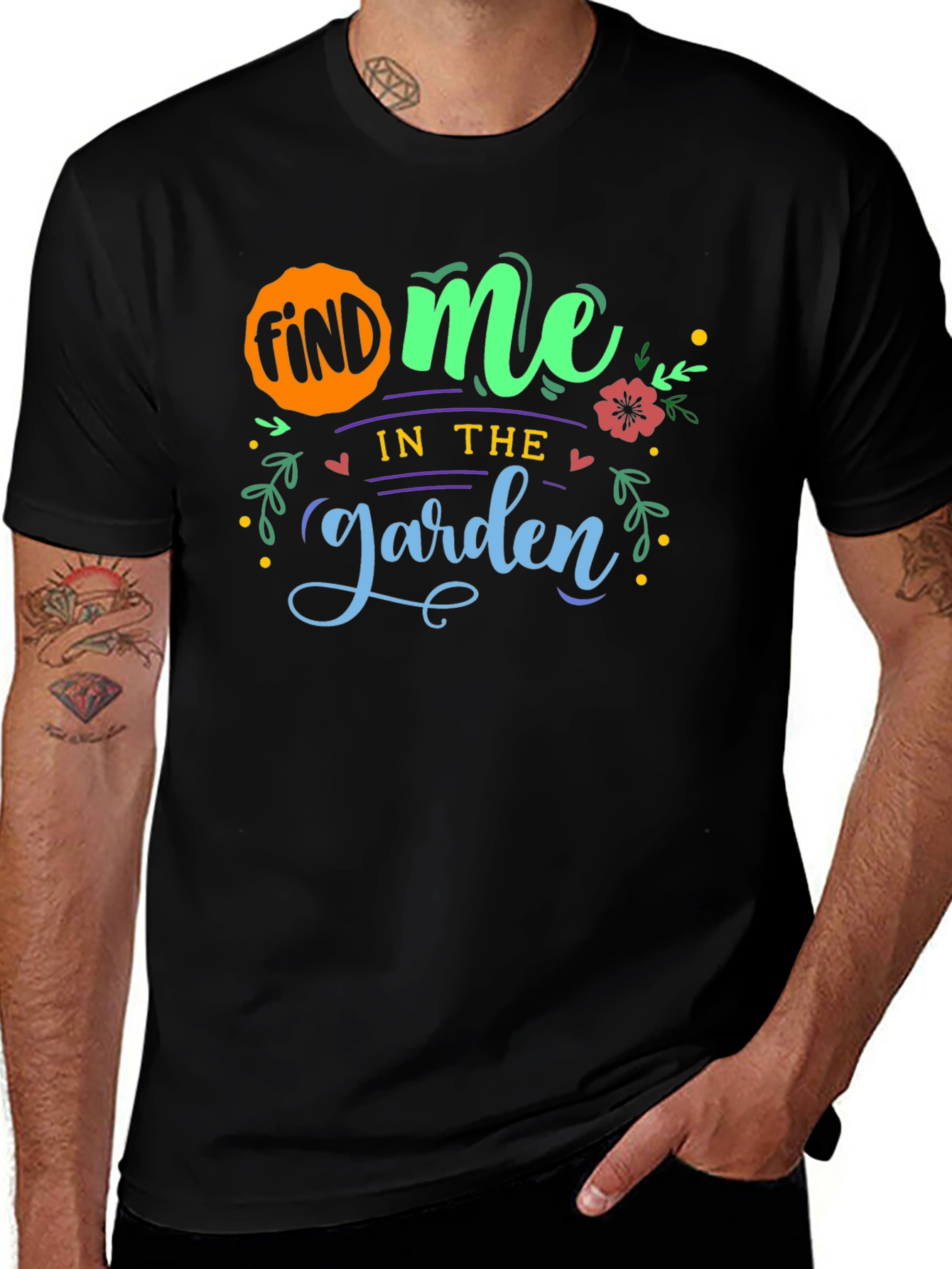 Variant 29 of Find Me In The Garden T-Shirt - Black