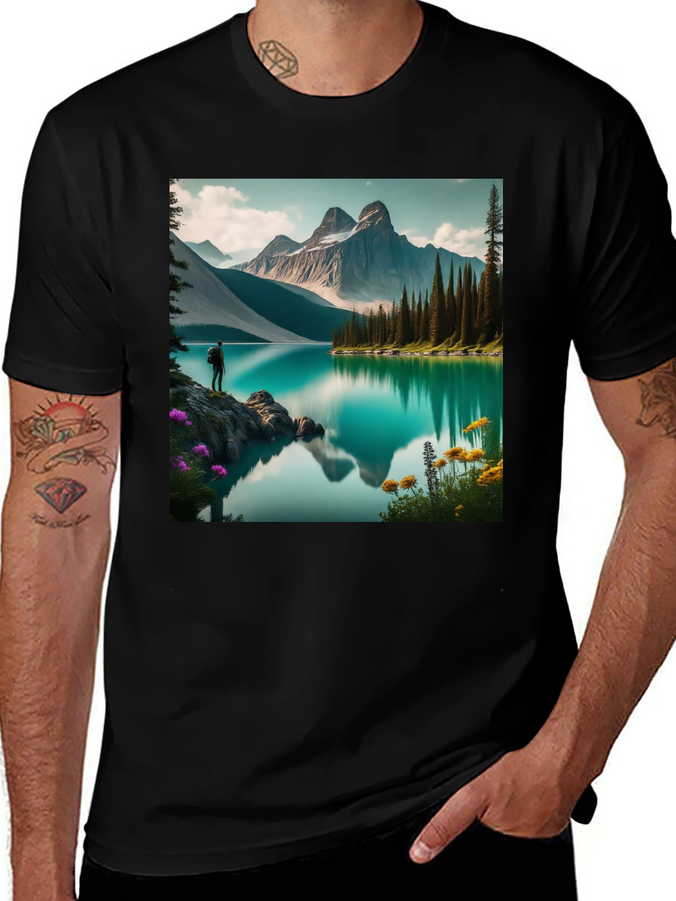 Variant 4 of Mountain Lake Graphic Tee