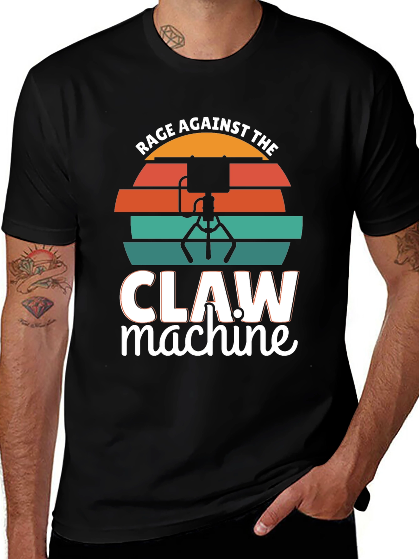 Variant 21 of Rage Against the Claw Machine Black T-Shirt