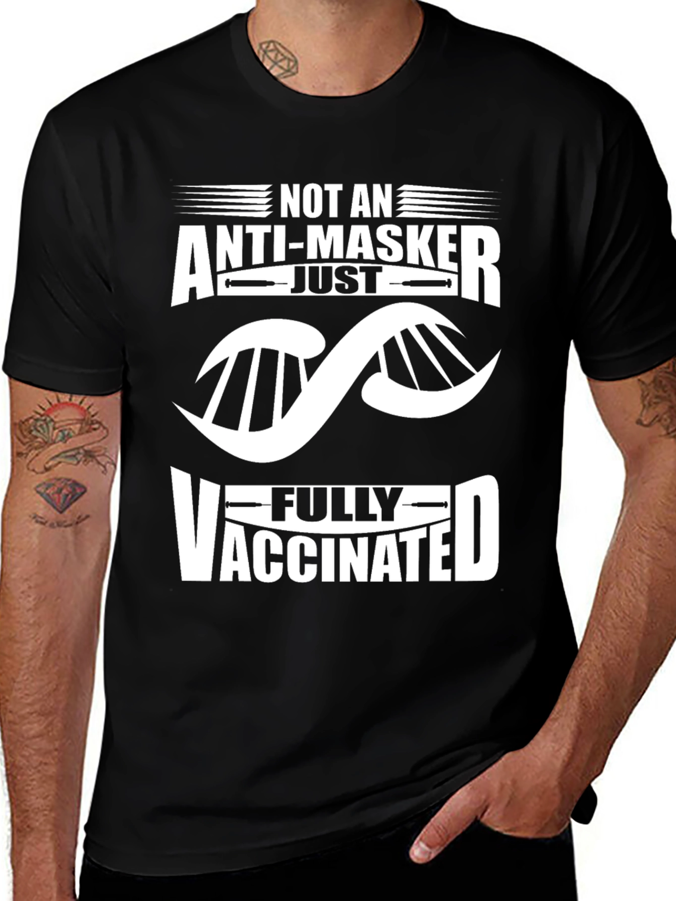 Variant 11 of Fully Vaccinated Graphic T-Shirt