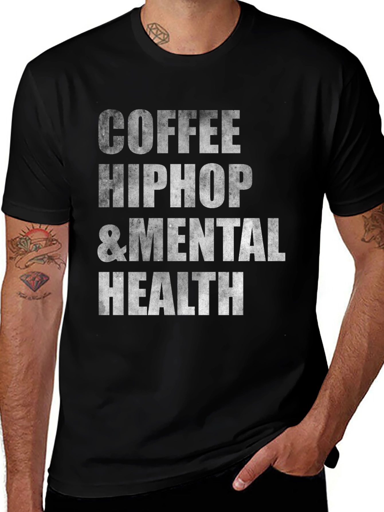 Variant 11 of Coffee Hip Hop & Mental Health Graphic Tee