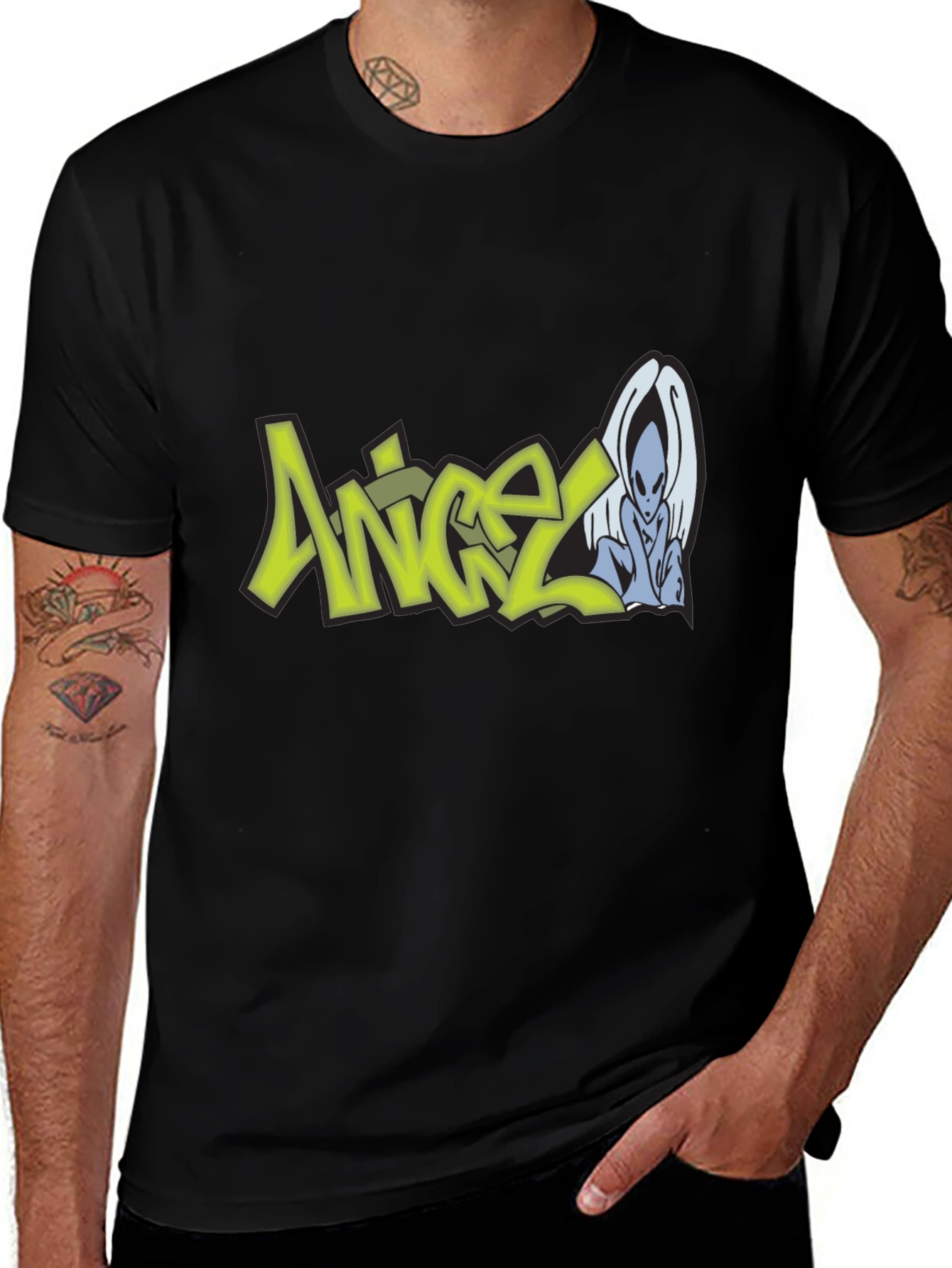Variant 4 of Angel Graphic Print T-Shirt - Urban Streetwear