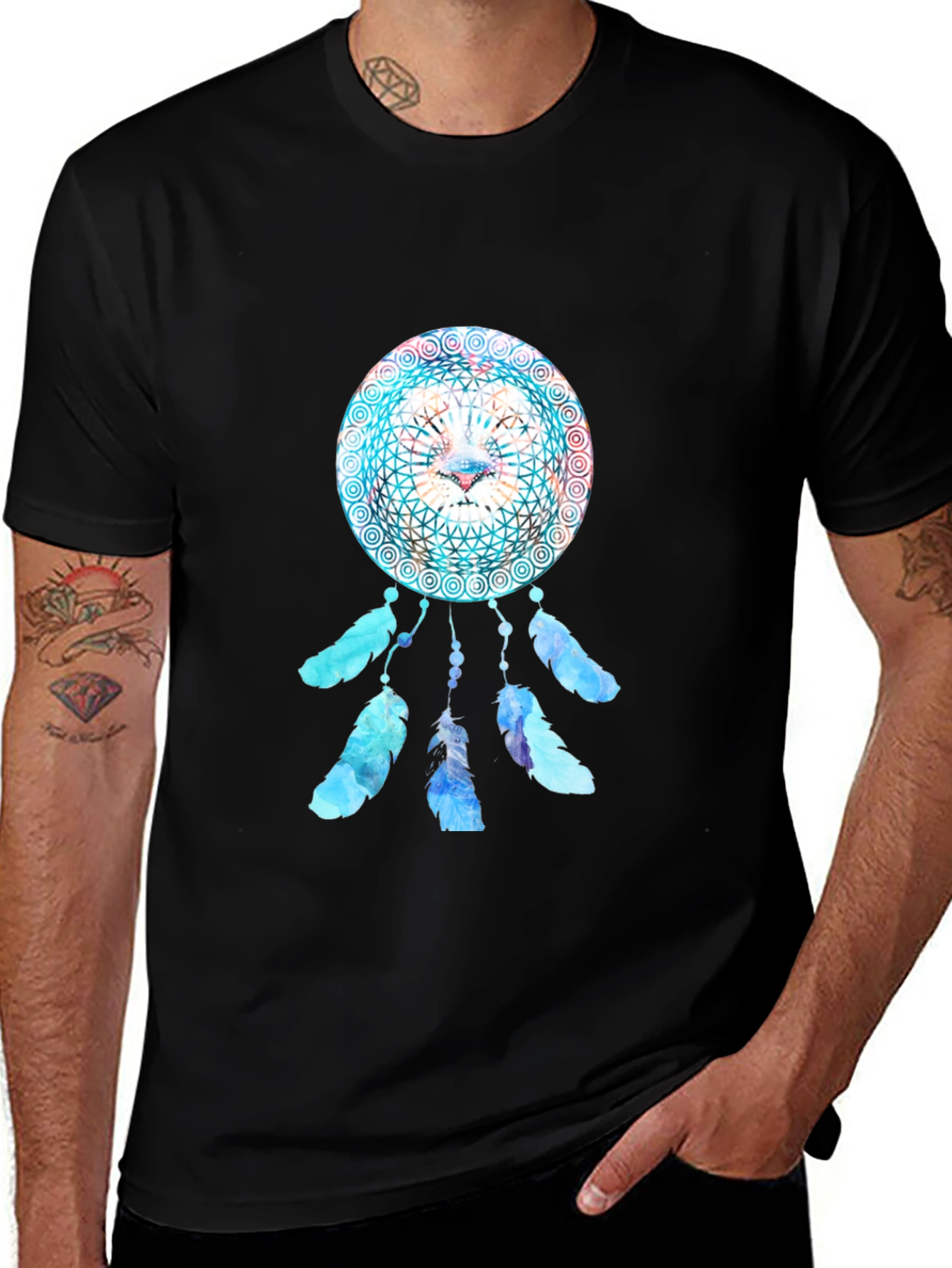 Variant 2 of Lion Dreamcatcher Graphic Tee