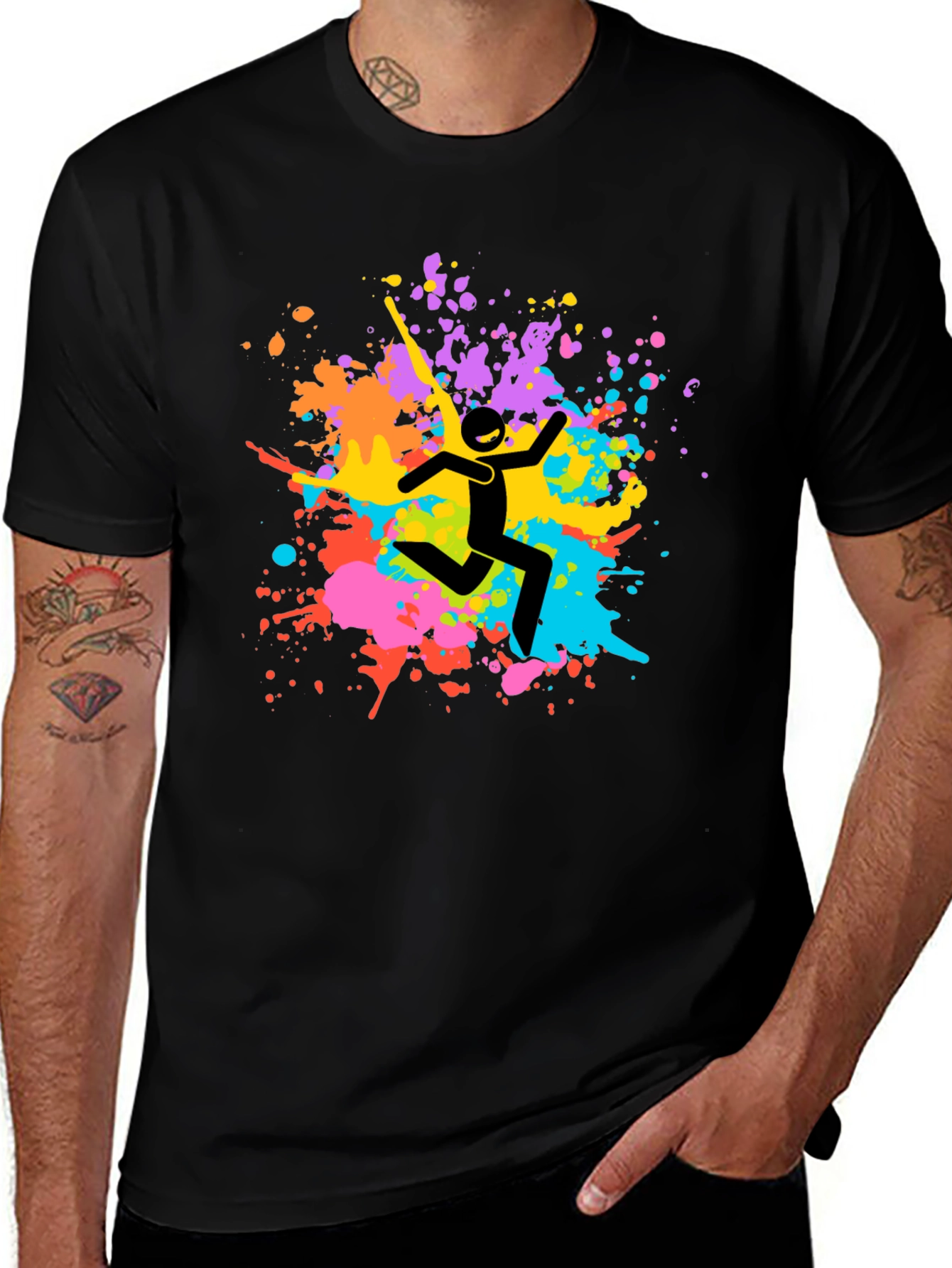 Colorful Splatter Graphic Tee