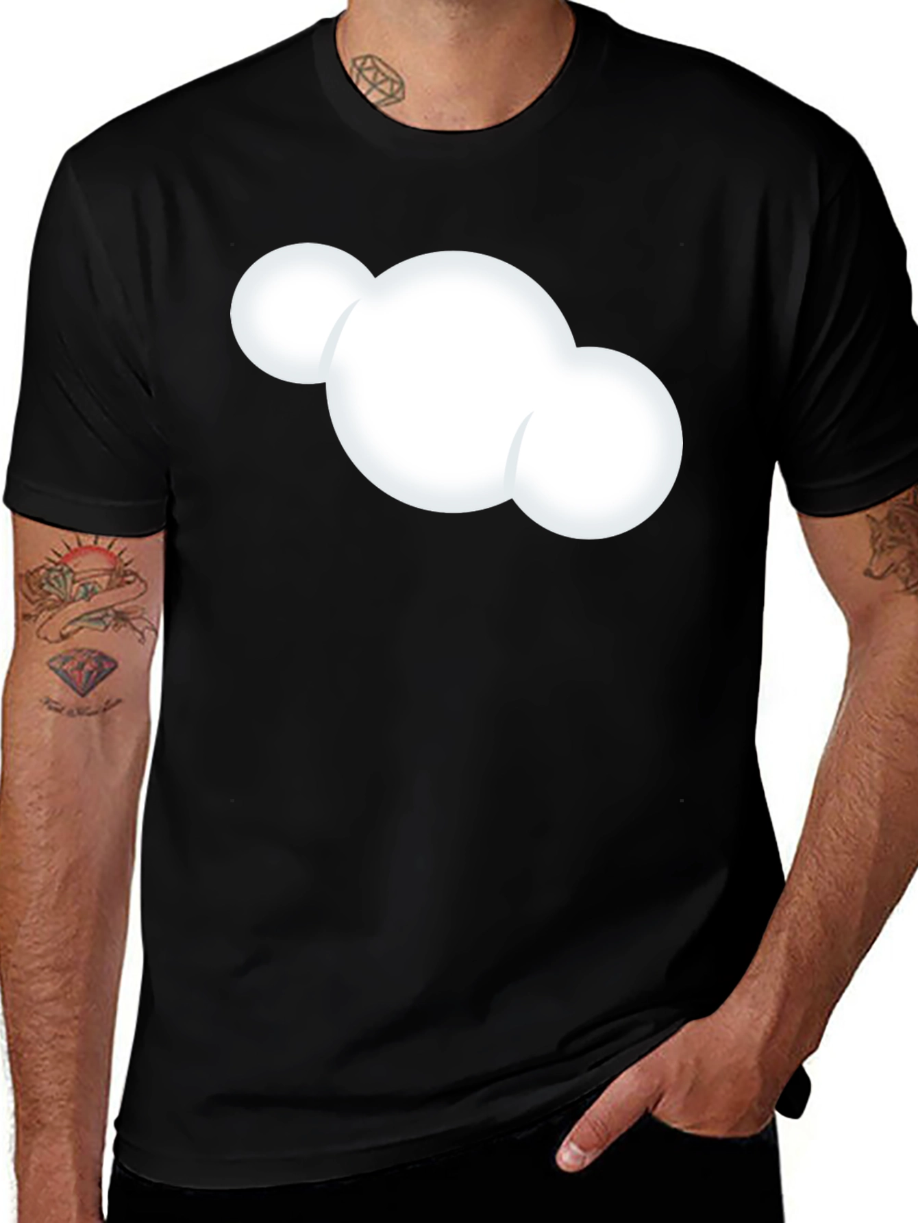 Variant 6 of Cloud Graphic T-Shirt - Soft Cotton Blend