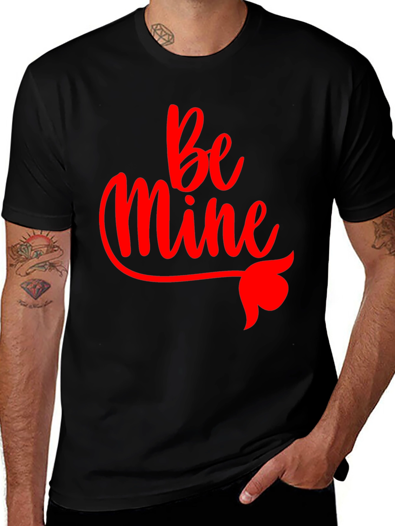 Be Mine Valentine's Day Black T-Shirt