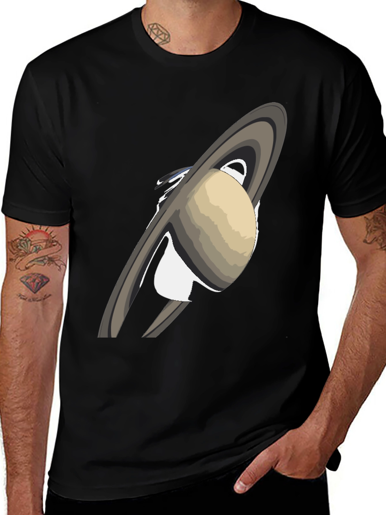 Saturn Graphic T-Shirt - Space Theme Tee