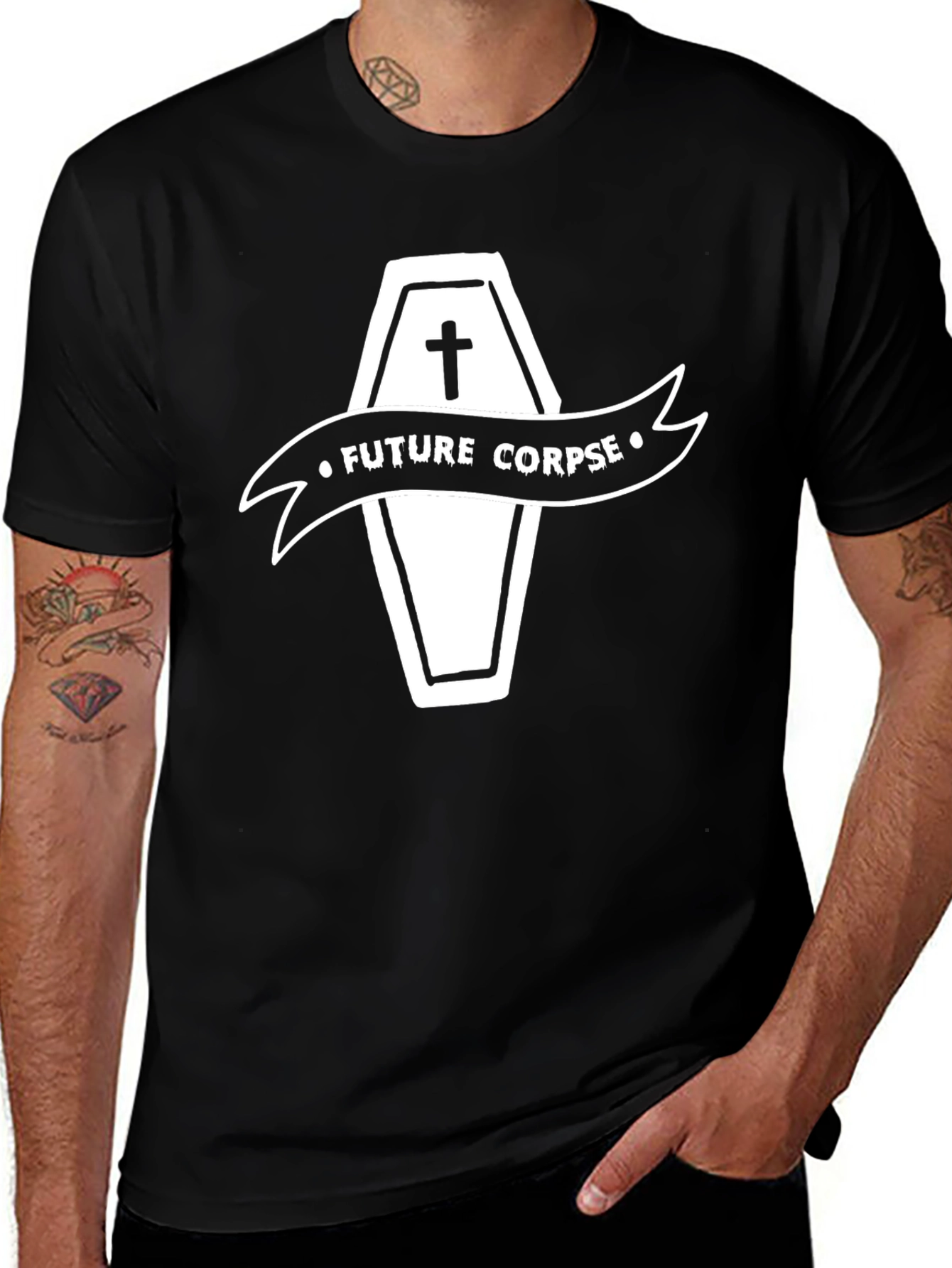 Variant 17 of Future Corpse Graphic Tee - Black Cotton T-Shirt