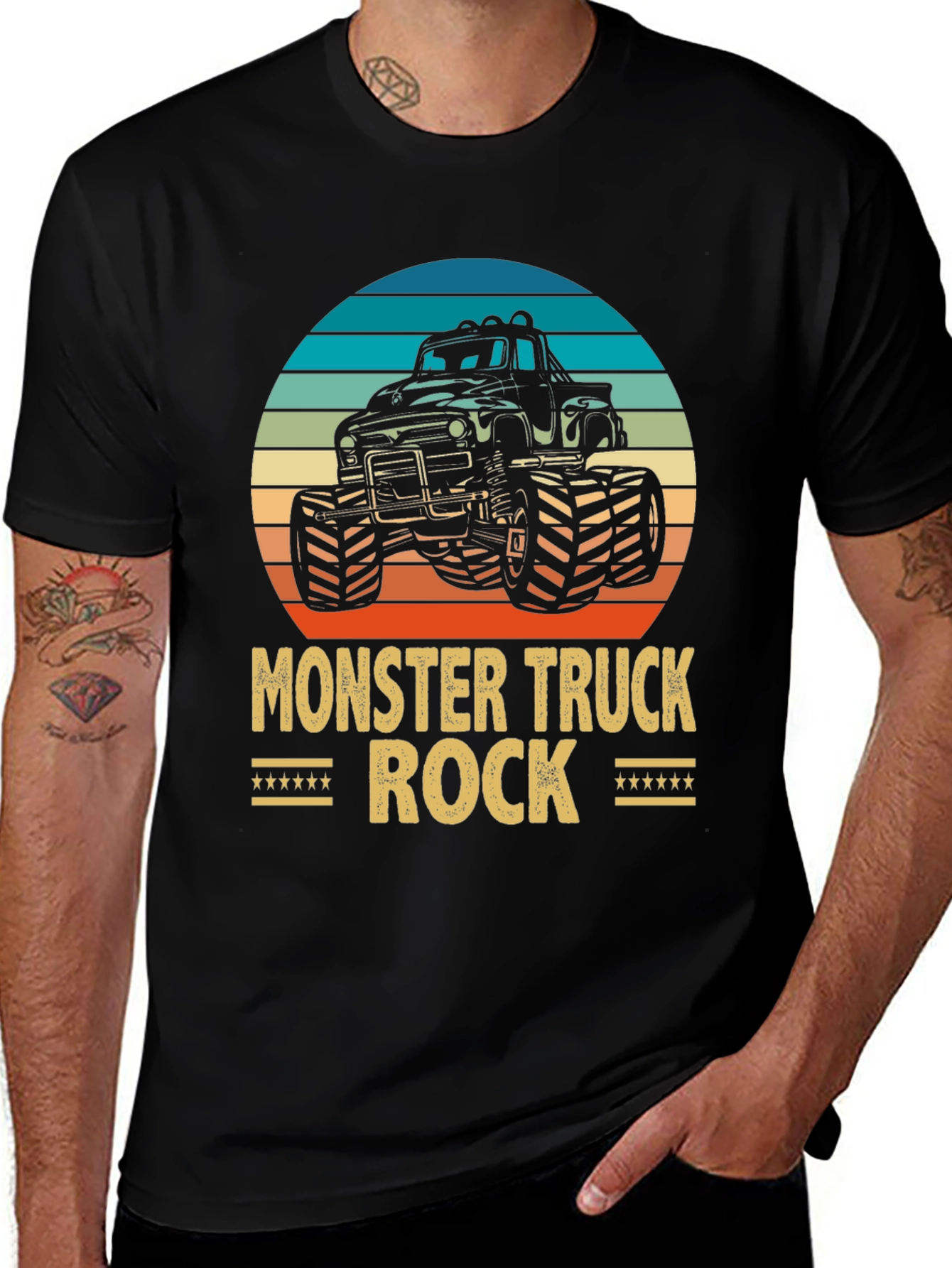 Variant 21 of Monster Truck Rock Graphic T-Shirt