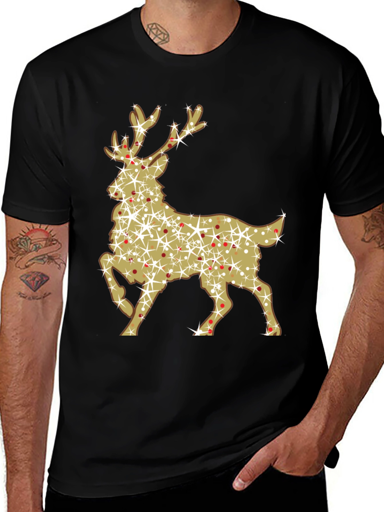 Variant 6 of Festive Reindeer Graphic Tee