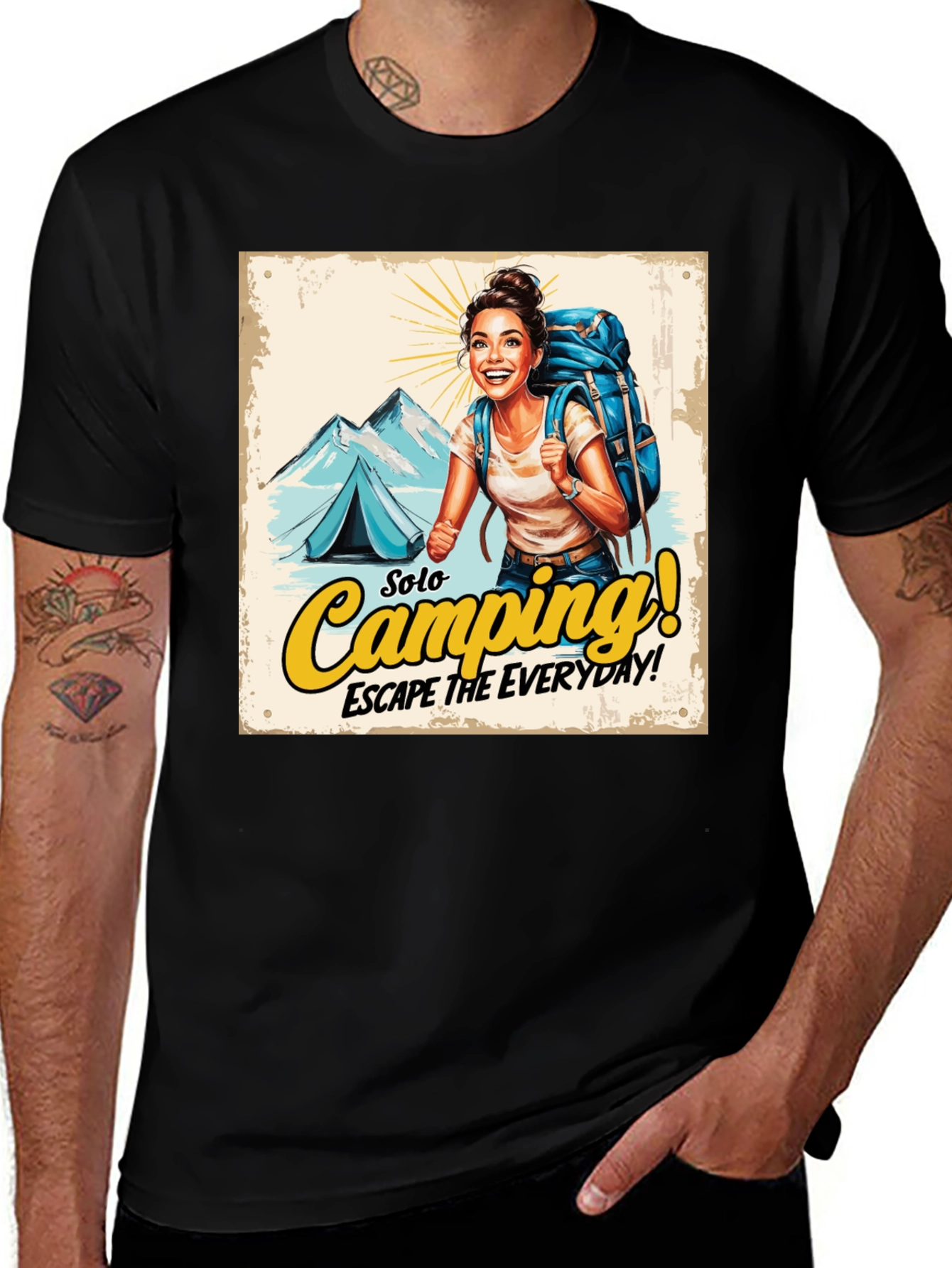 Variant 4 of Solo Camping Graphic Tee