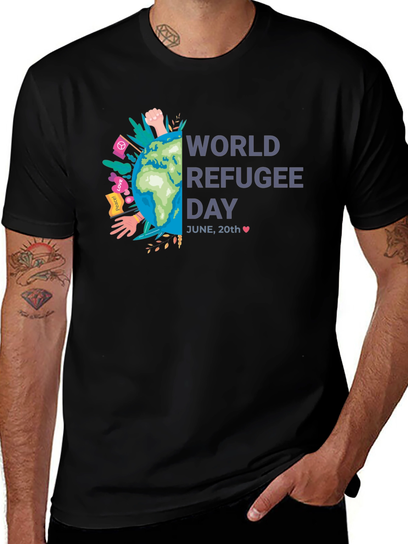 World Refugee Day T-Shirt - June 20th - Support Refugees