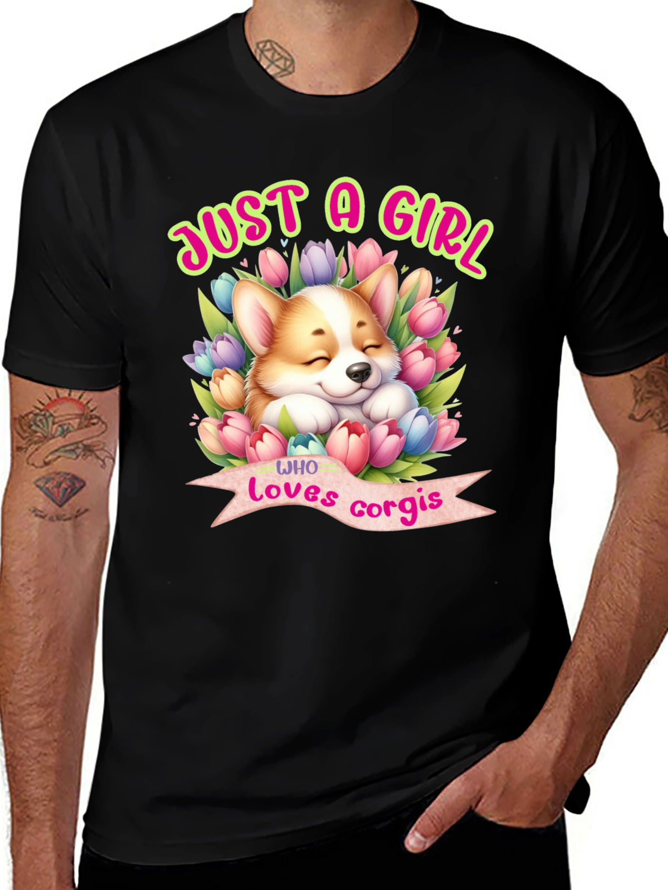 Variant 12 of Just A Girl Who Loves Corgis T-Shirt
