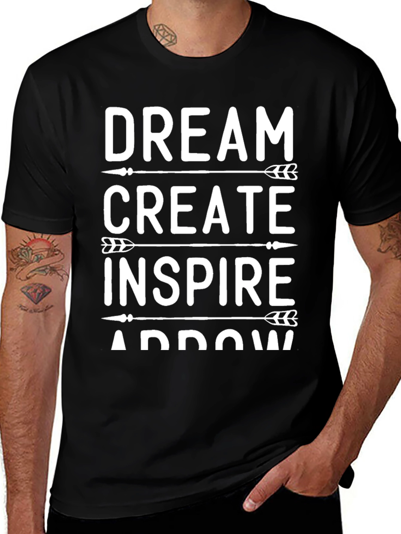 Variant 3 of Dream Create Inspire Arrow Graphic Tee