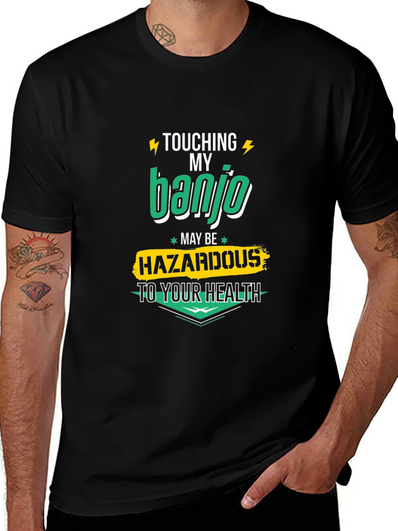 Variant 2 of Banjo Hazardous T-Shirt - Funny Graphic Tee