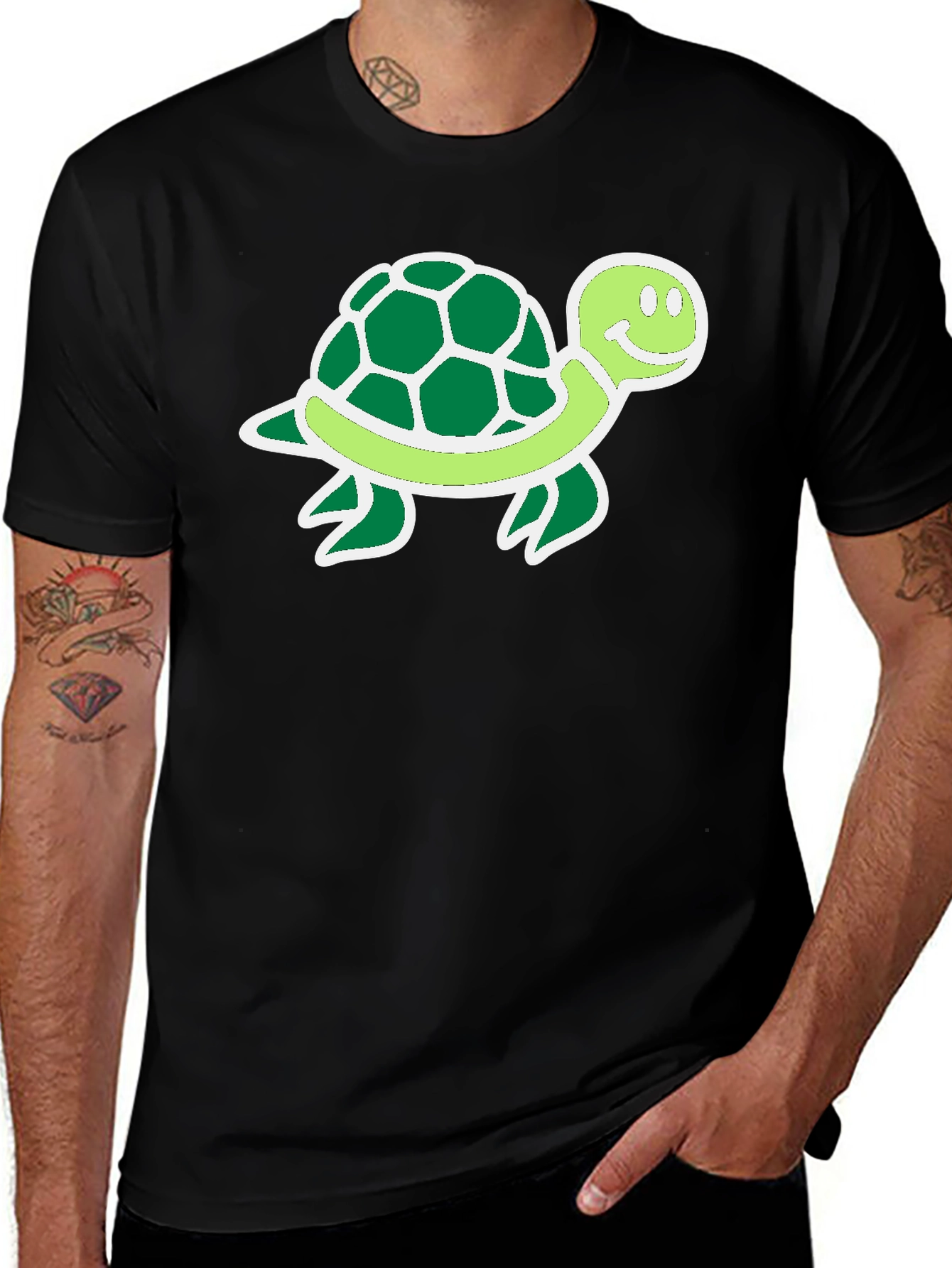 Variant 15 of Cartoon Turtle Graphic T-Shirt
