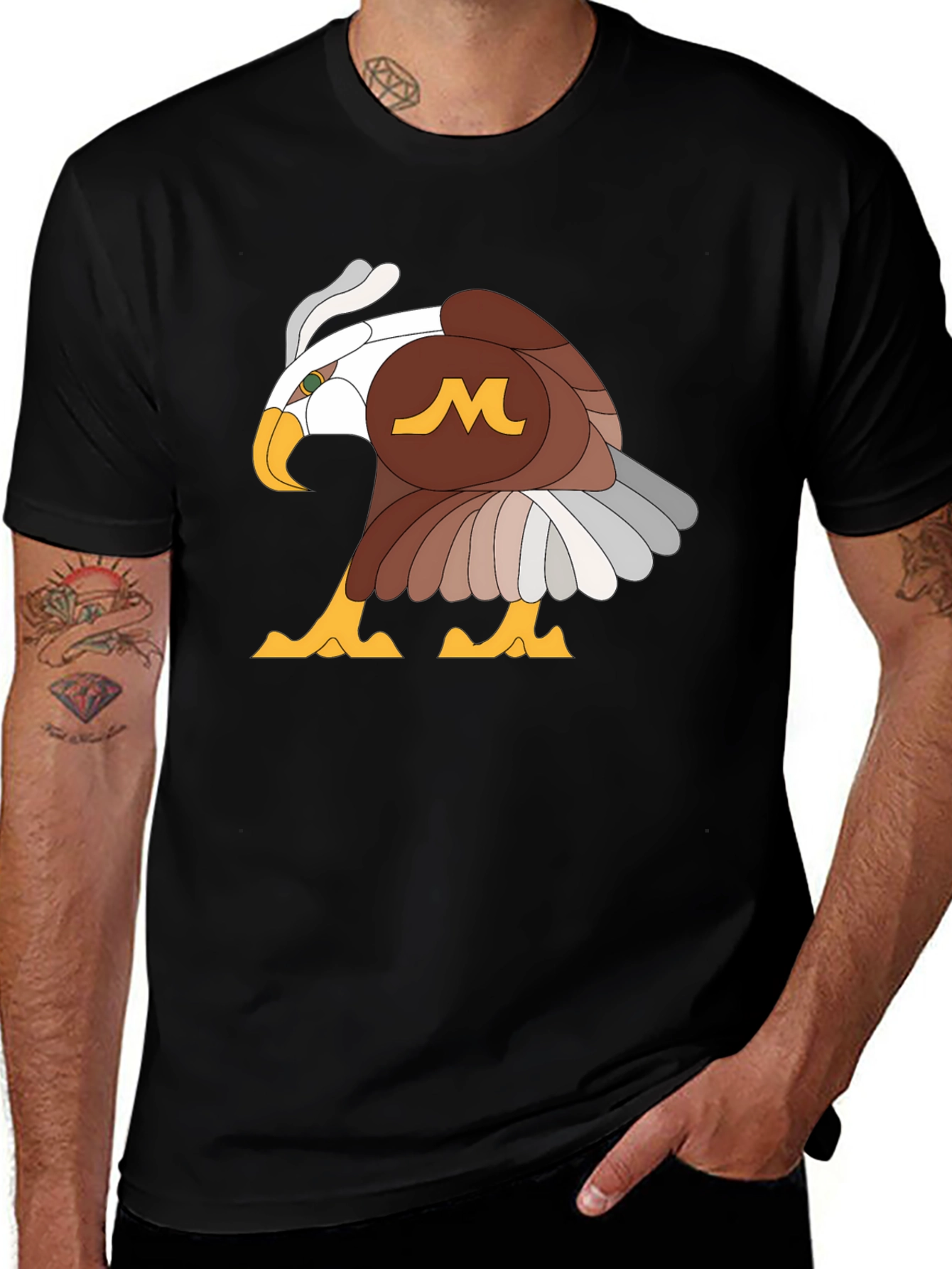 Variant 29 of Eagle Logo Graphic Tee - Stylish Casual Wear