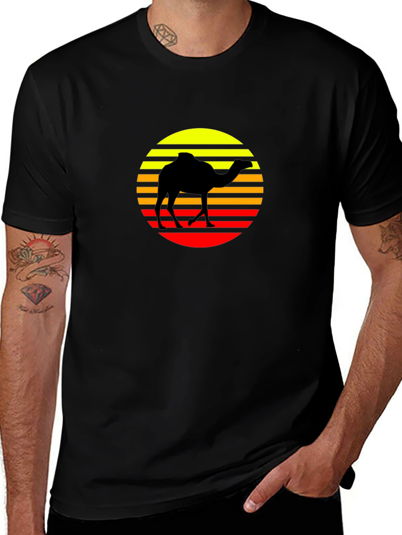 Variant 29 of Retro Camel Silhouette T-Shirt