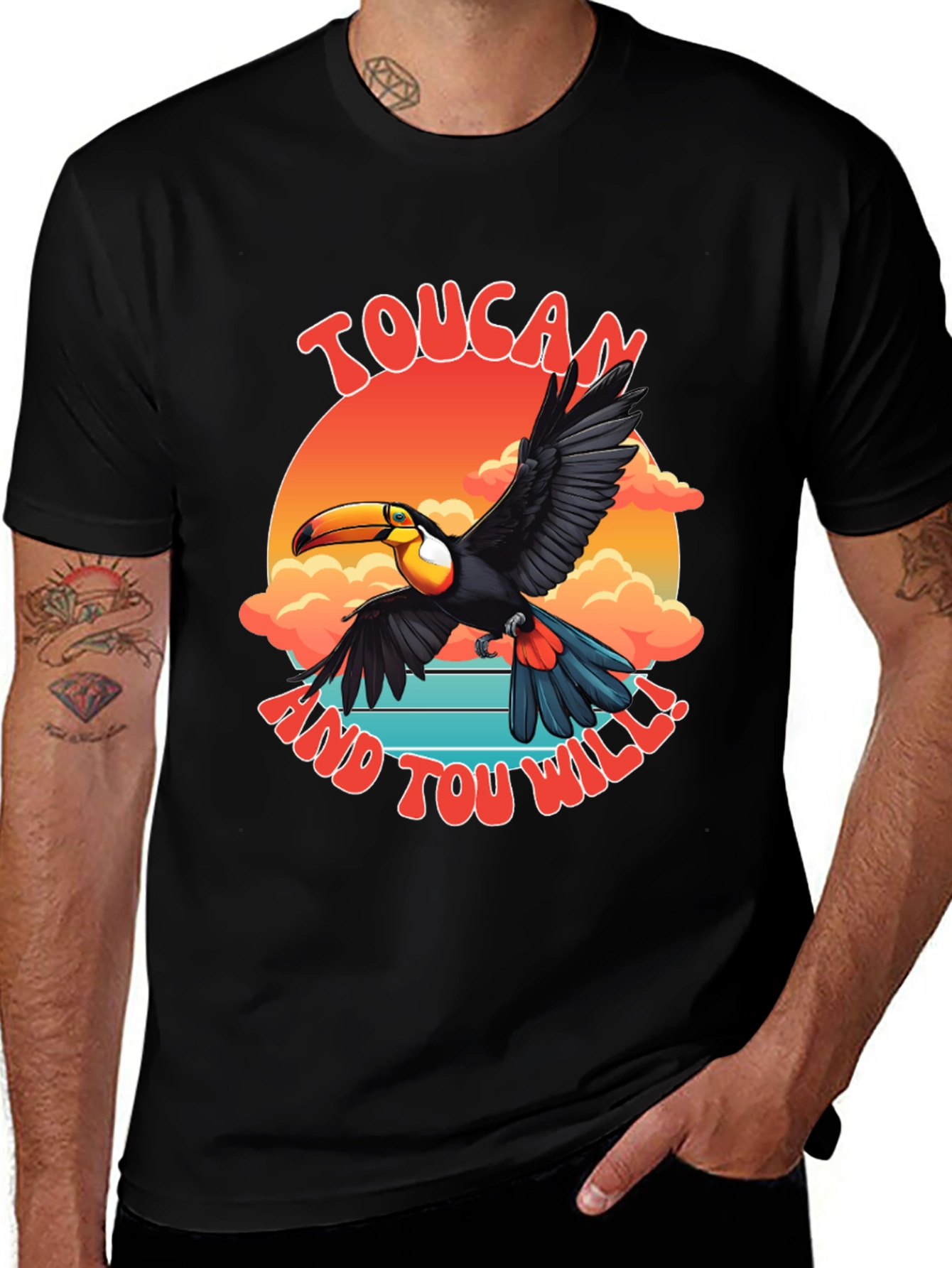 Variant 8 of Toucan Graphic T-Shirt - Tropical Bird Design