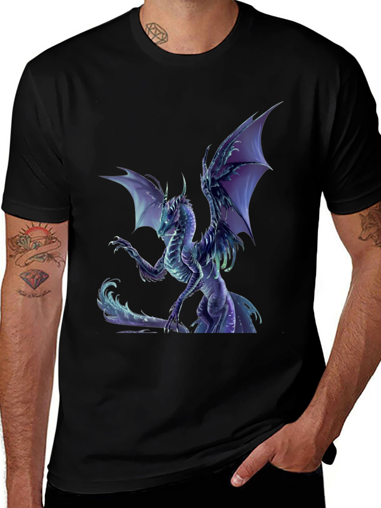 Variant 9 of Dragon Graphic Tee - Fantasy Style T-Shirt