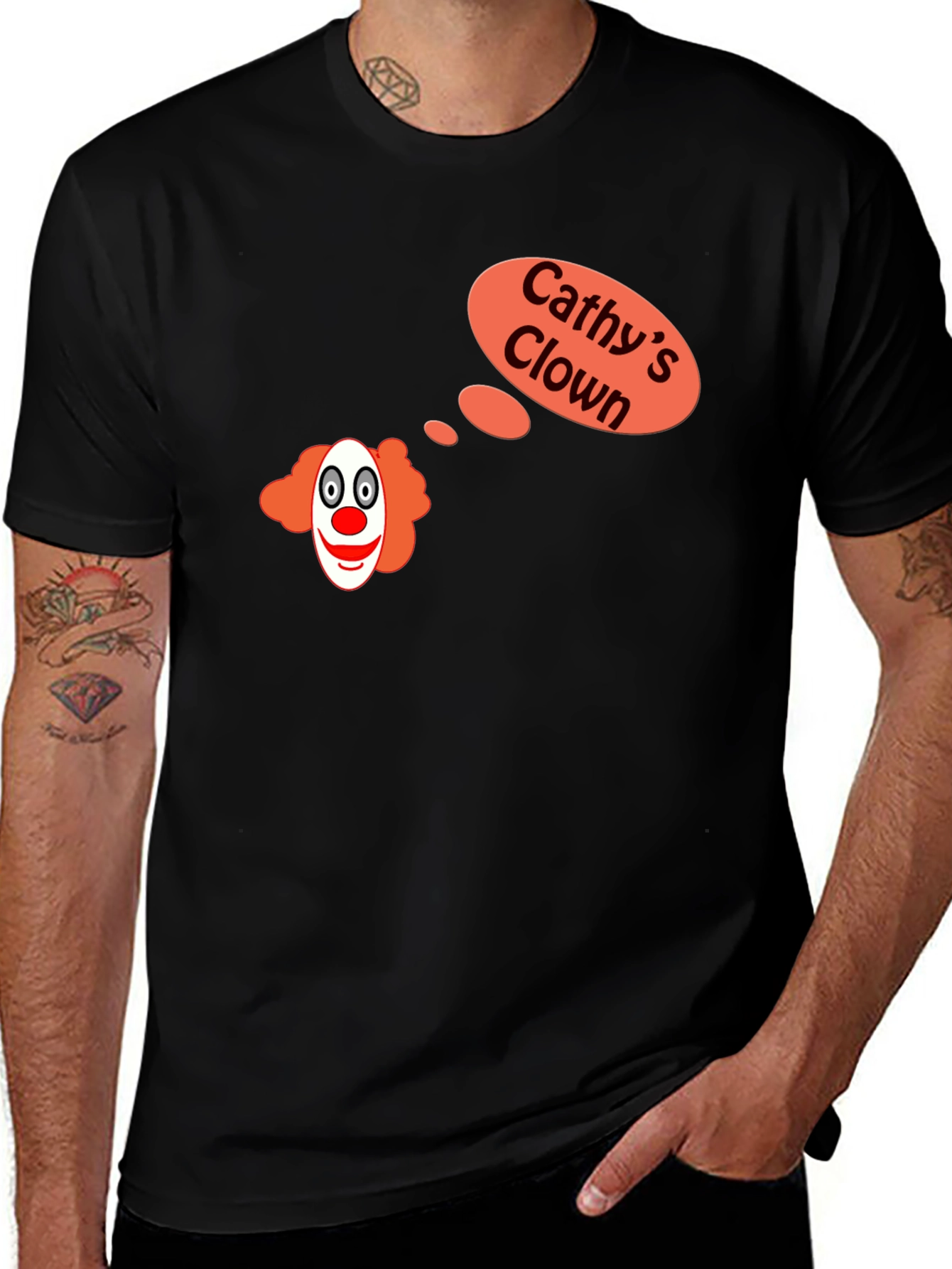 Variant 11 of Cathy's Clown Graphic Tee - Black Cotton T-Shirt