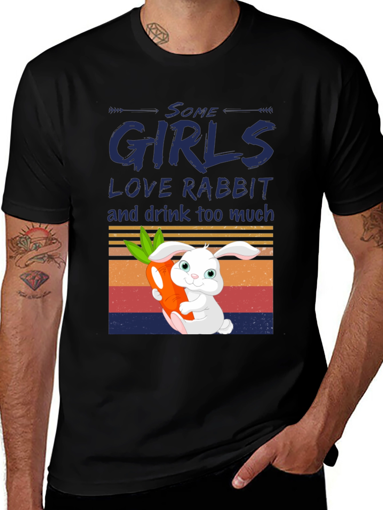 Variant 29 of Rabbit & Drink Tee: Some Girls Love Rabbits T-Shirt