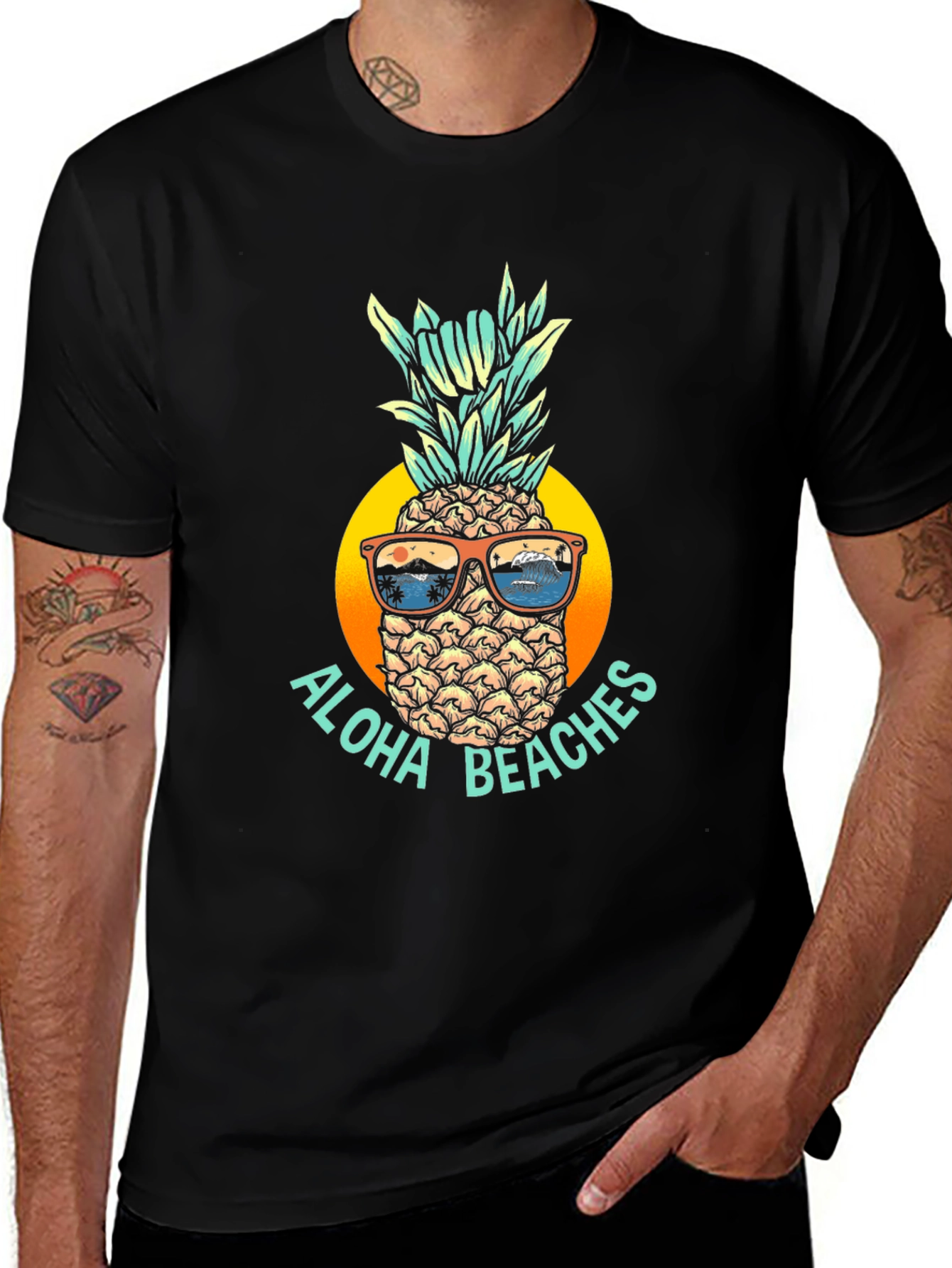 Variant 25 of Aloha Beaches Pineapple Graphic Tee