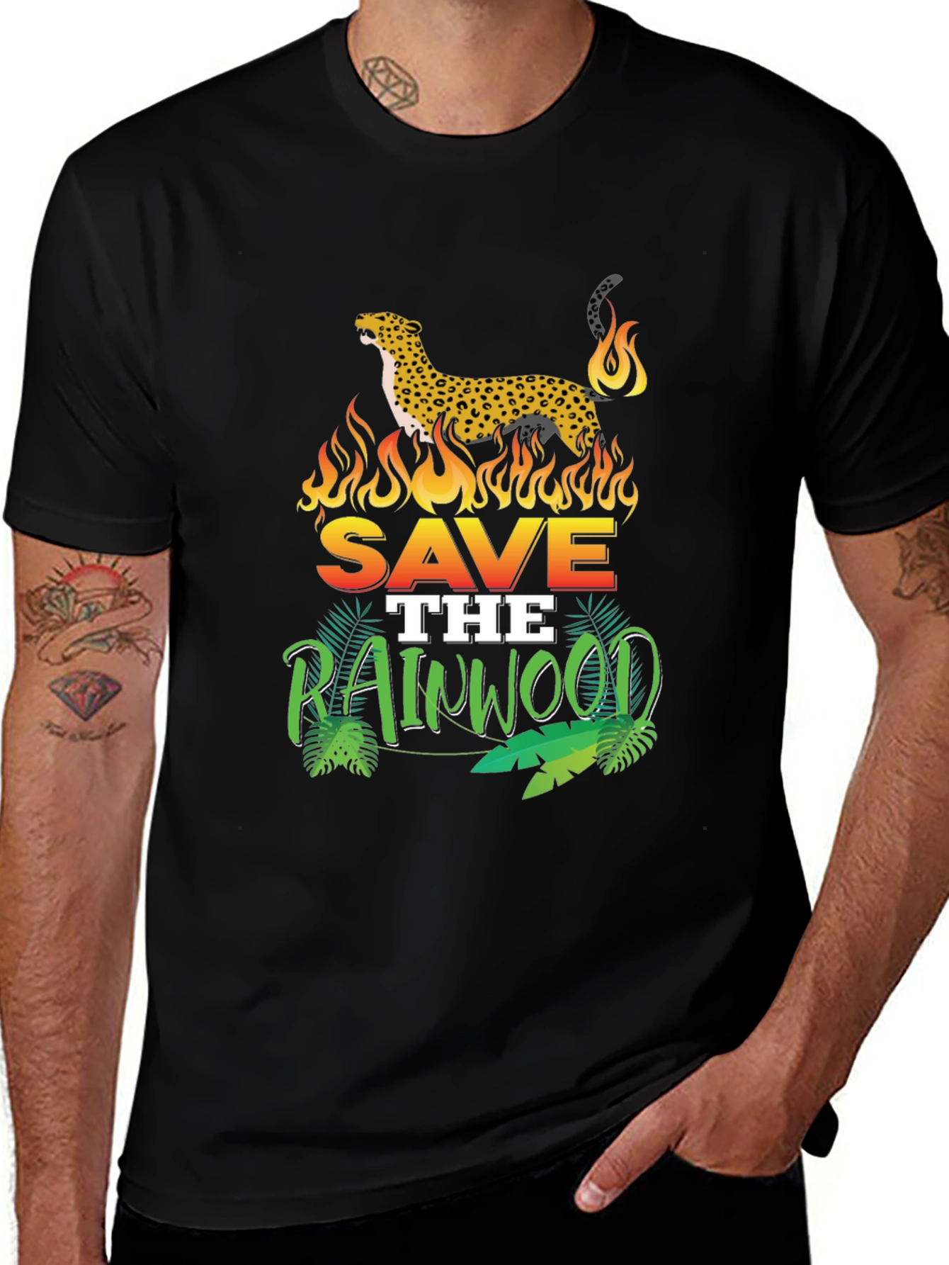 Variant 18 of Save the Rainwood Leopard Tee