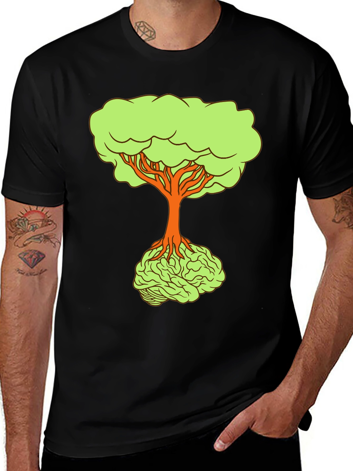 Variant 30 of Brain Tree Graphic Tee - Knowledge is Rooted!