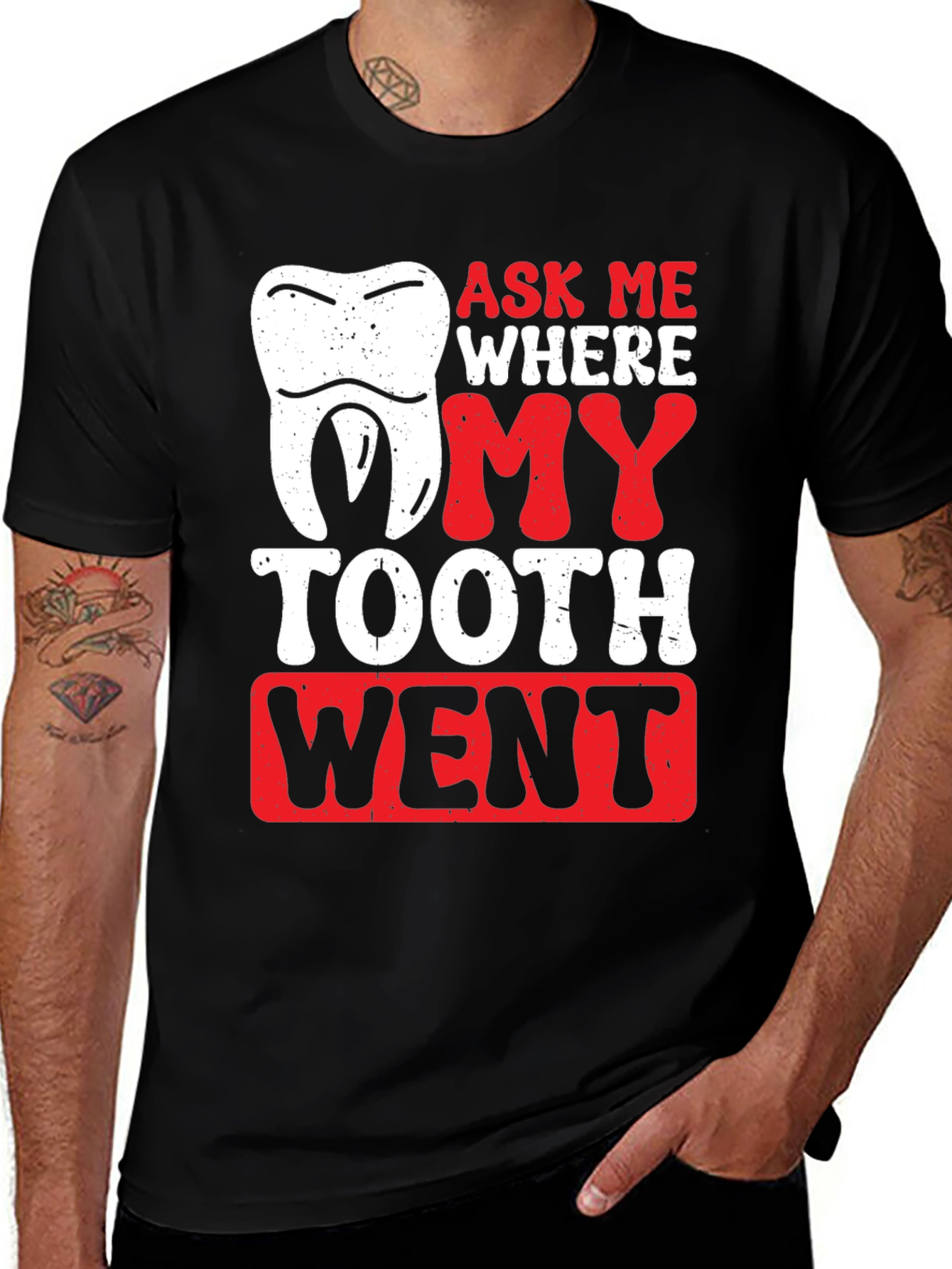 Variant 10 of Ask Me Where My Tooth Went T-Shirt