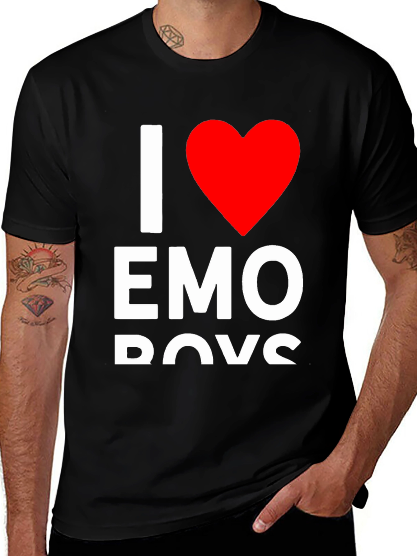 Variant 6 of I Heart Emo Boys T-Shirt - Trendy Graphic Tee