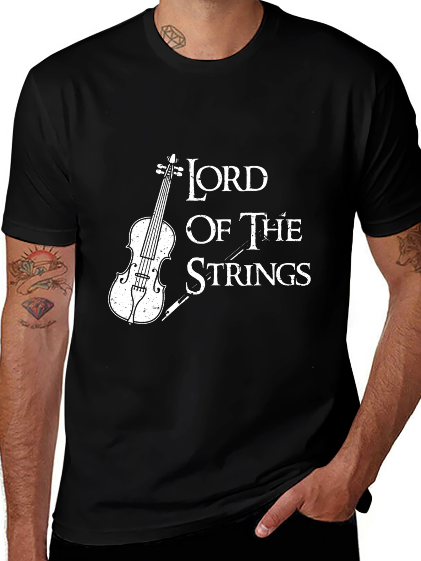 Variant 9 of Lord of the Strings Graphic Tee - Music Lover Shirt