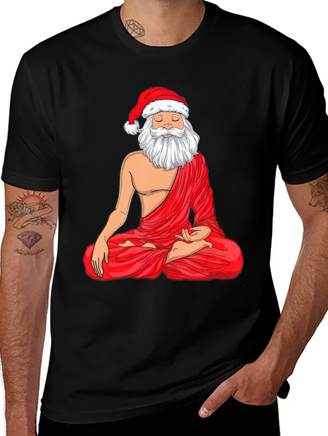 Santa Buddha T-Shirt - Holiday Zen