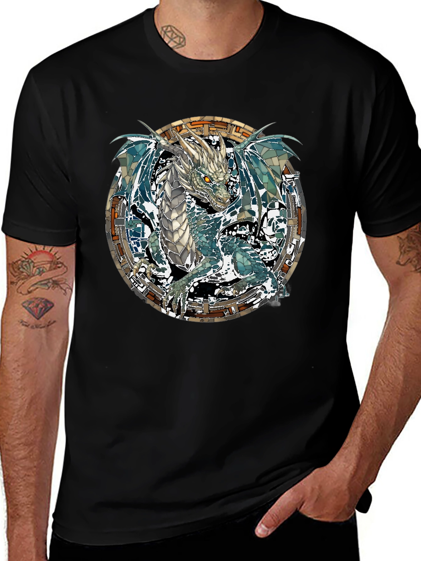 Variant 27 of Dragon Graphic Print T-Shirt