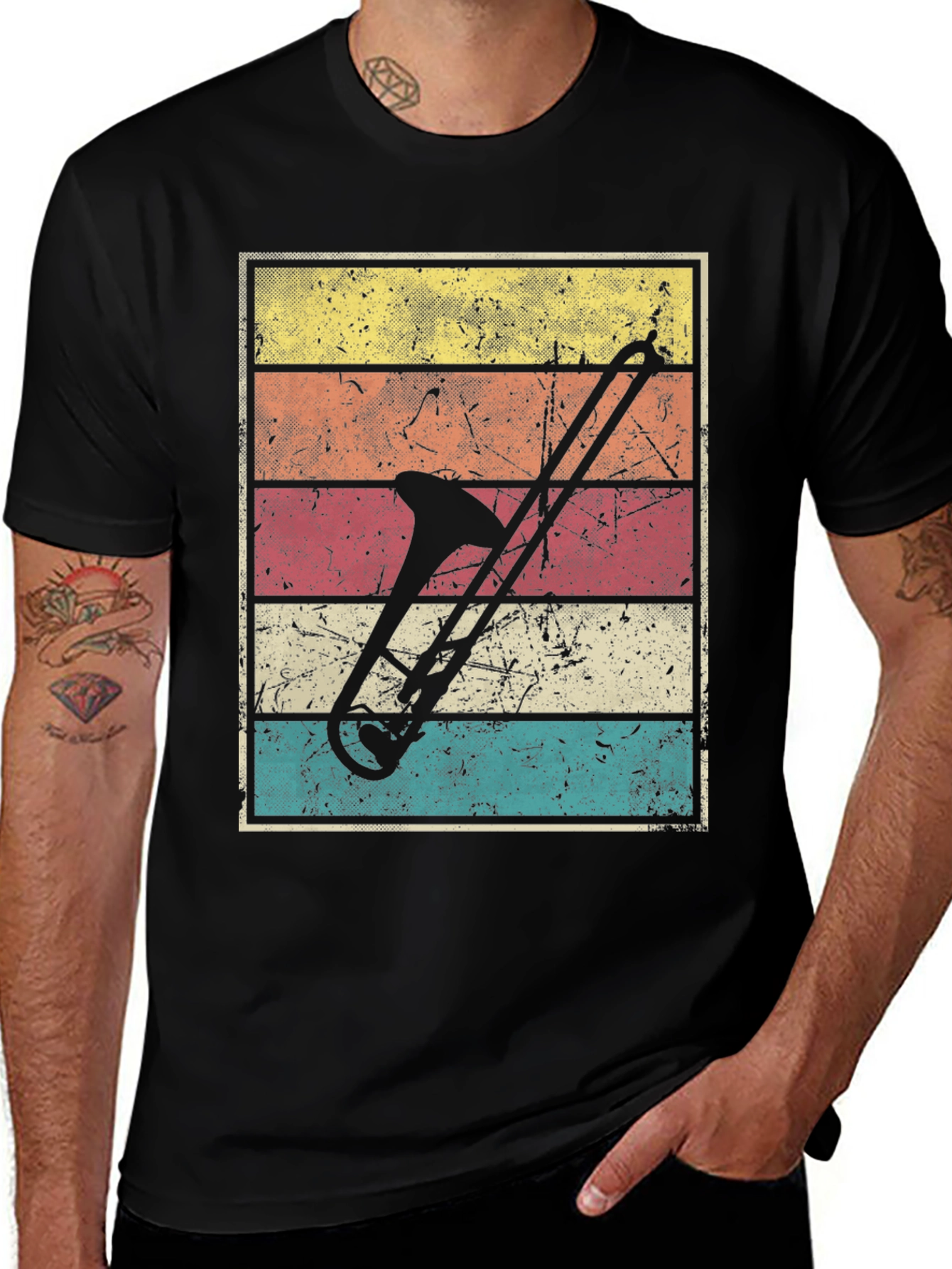 Variant 3 of Retro Trombone Music Lover T-Shirt