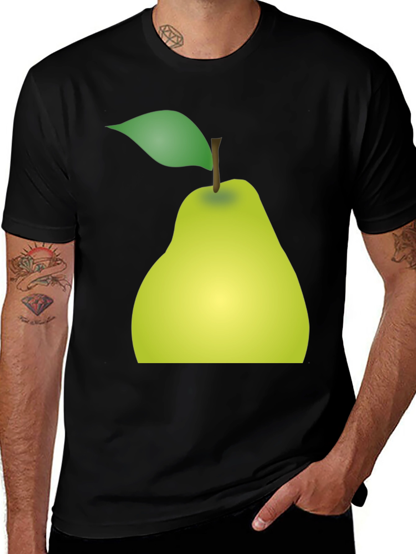Variant 7 of Pear Graphic T-Shirt - Fresh Fruit Tee